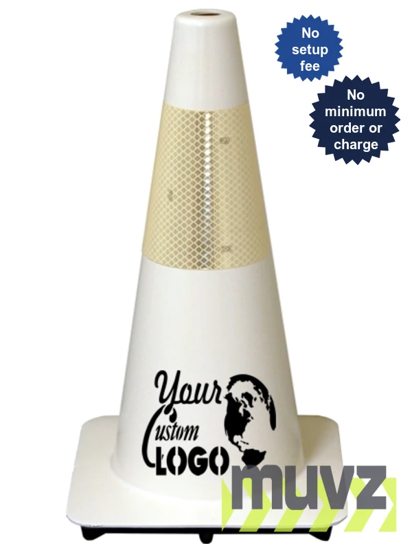 18\" White Traffic Cones