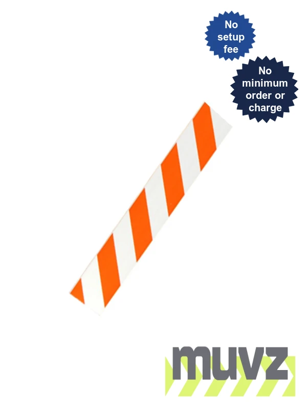 4\u0027 Plastic Rail with High Intensity (HI) Reflective Sheeting and Custom Lettering on one (1) side