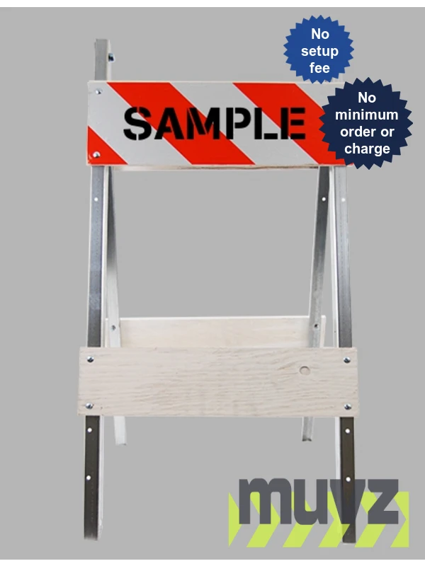 Economy Wood and Steel Folding Barricade