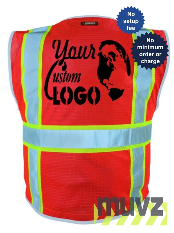 FLUORESCENT RED Brilliant Series Heavy Duty Mesh Vest