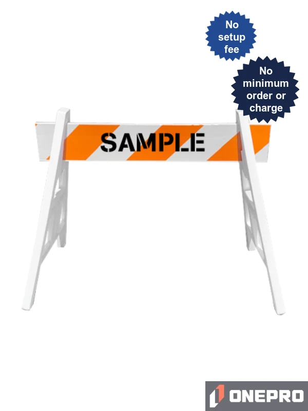 Economy A-Cade Leg Kit-(2) A-Cade Legs \u0026 (1) 4\u0027 Rail w/Org \u0026 Wht HI Ref Sheet 2 Side \u0026 Custom Letter