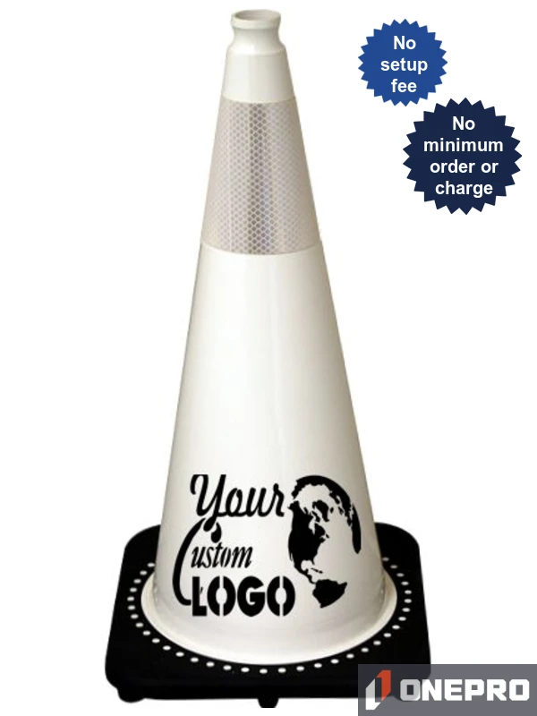 28\" White Traffic Cones