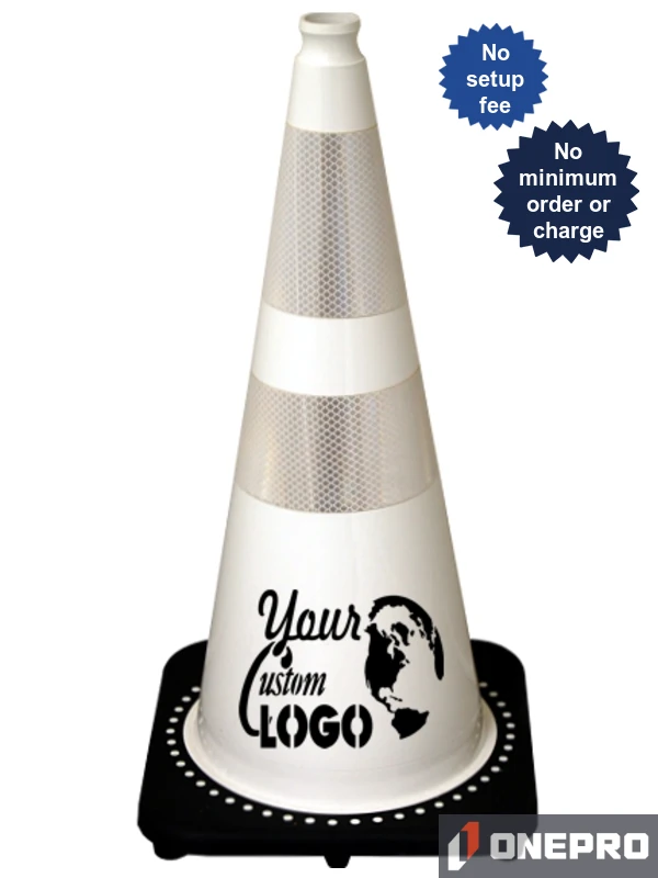 28\" White Traffic Cones