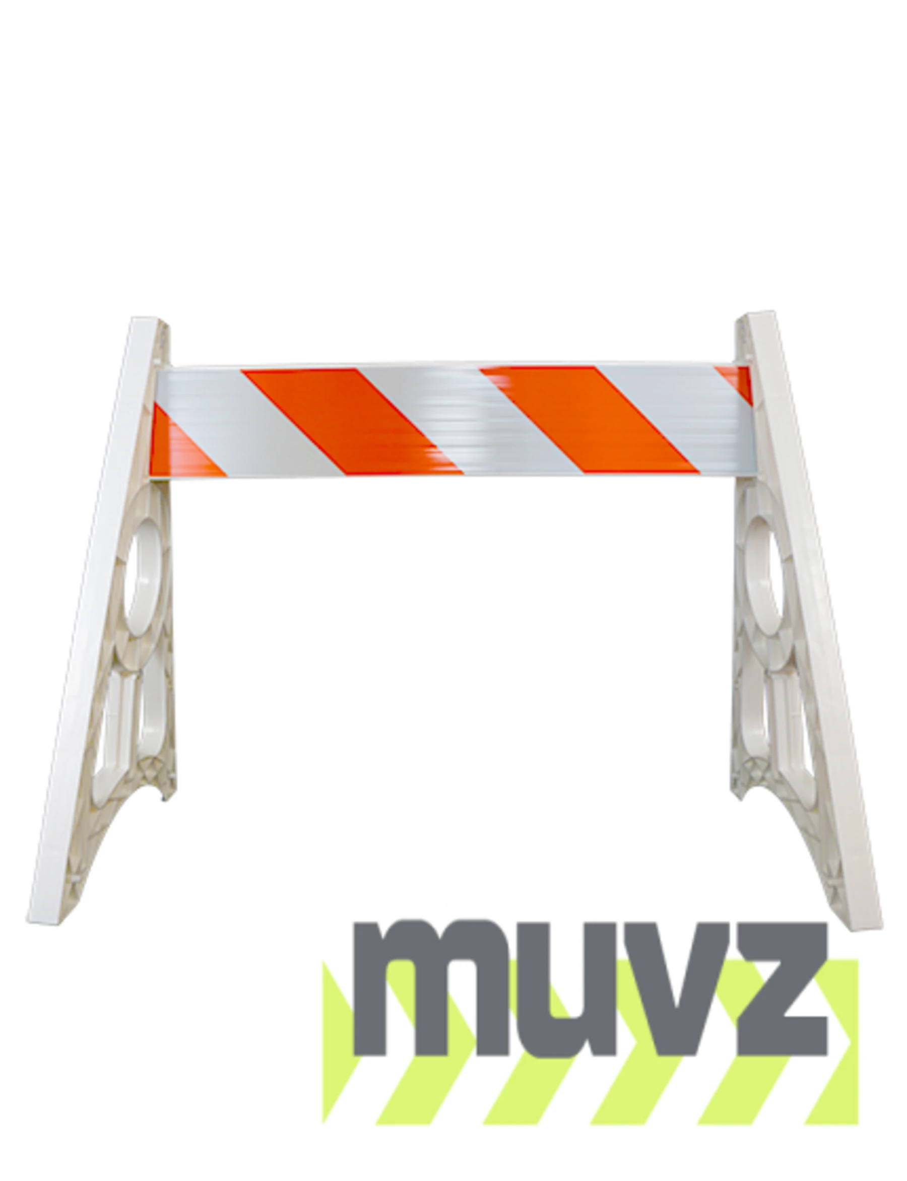 Economy A-Cade Leg Kit-(2) A-Cade Legs \u0026 (1) 4\u0027 Rail w/Orange \u0026 White HI Reflective Sheeting 2 Sides