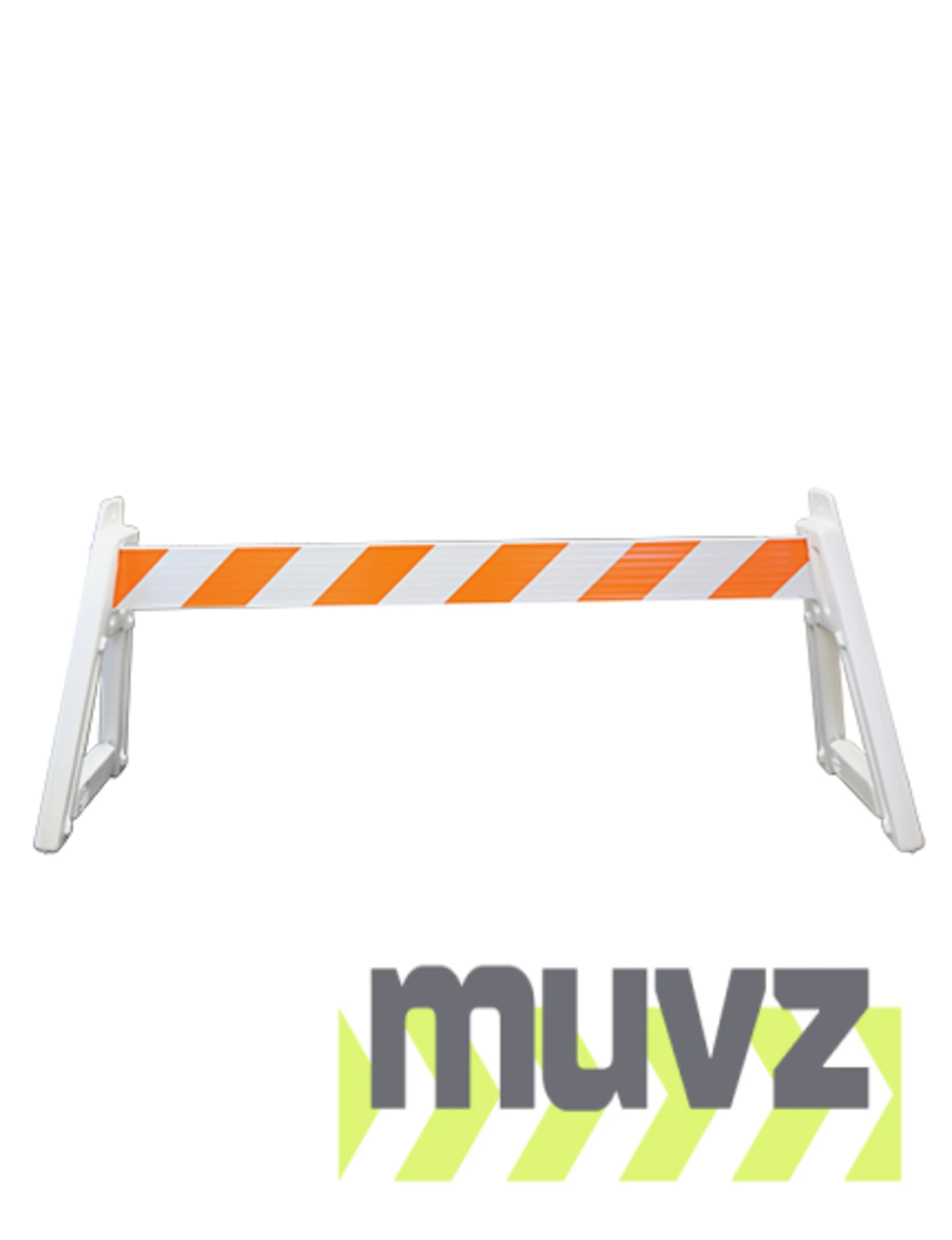 A-Cade Leg Kit-2) Deluxe A-Cade Legs \u0026 (1) 8\u0027 Rail w/Orange \u0026 White HI Reflective Sheeting 1 Side