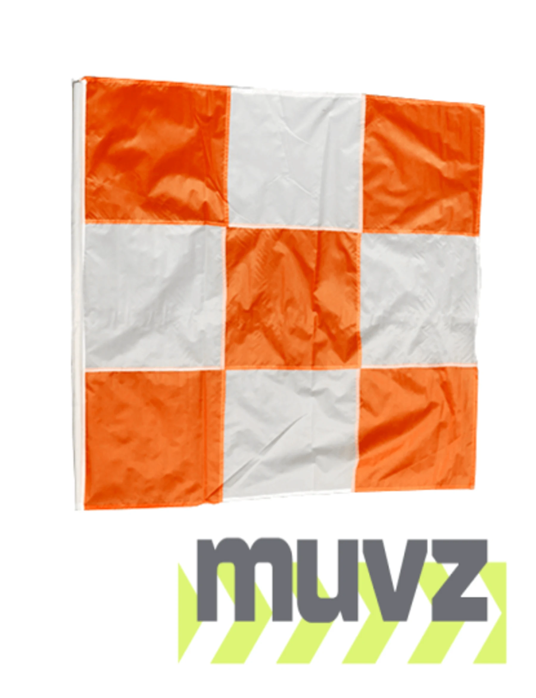 36\" Orange \u0026 White Checkered Airport Flag (No Handle)