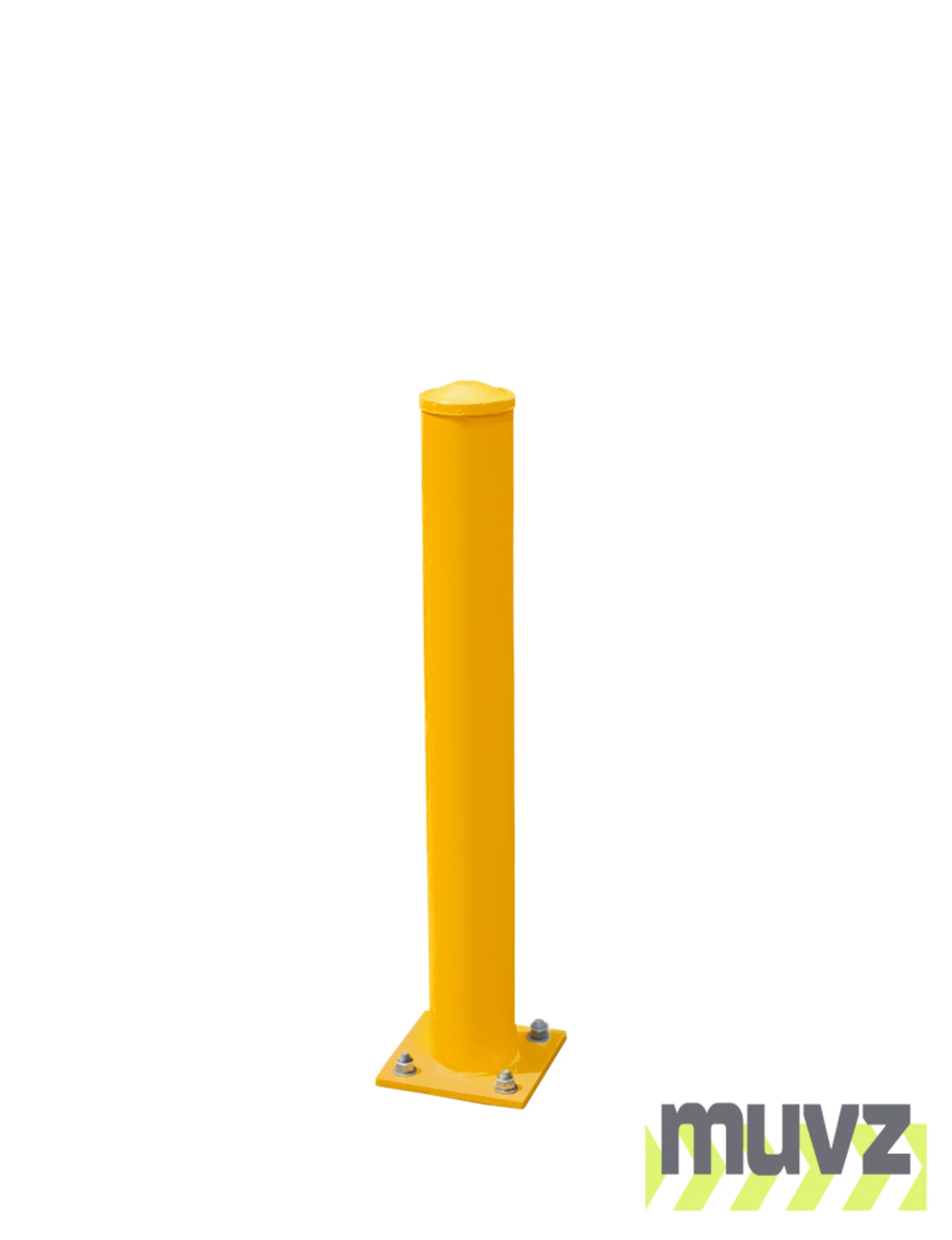 Square Mounting Base, Plain Steel w/Yellow Powder Coating