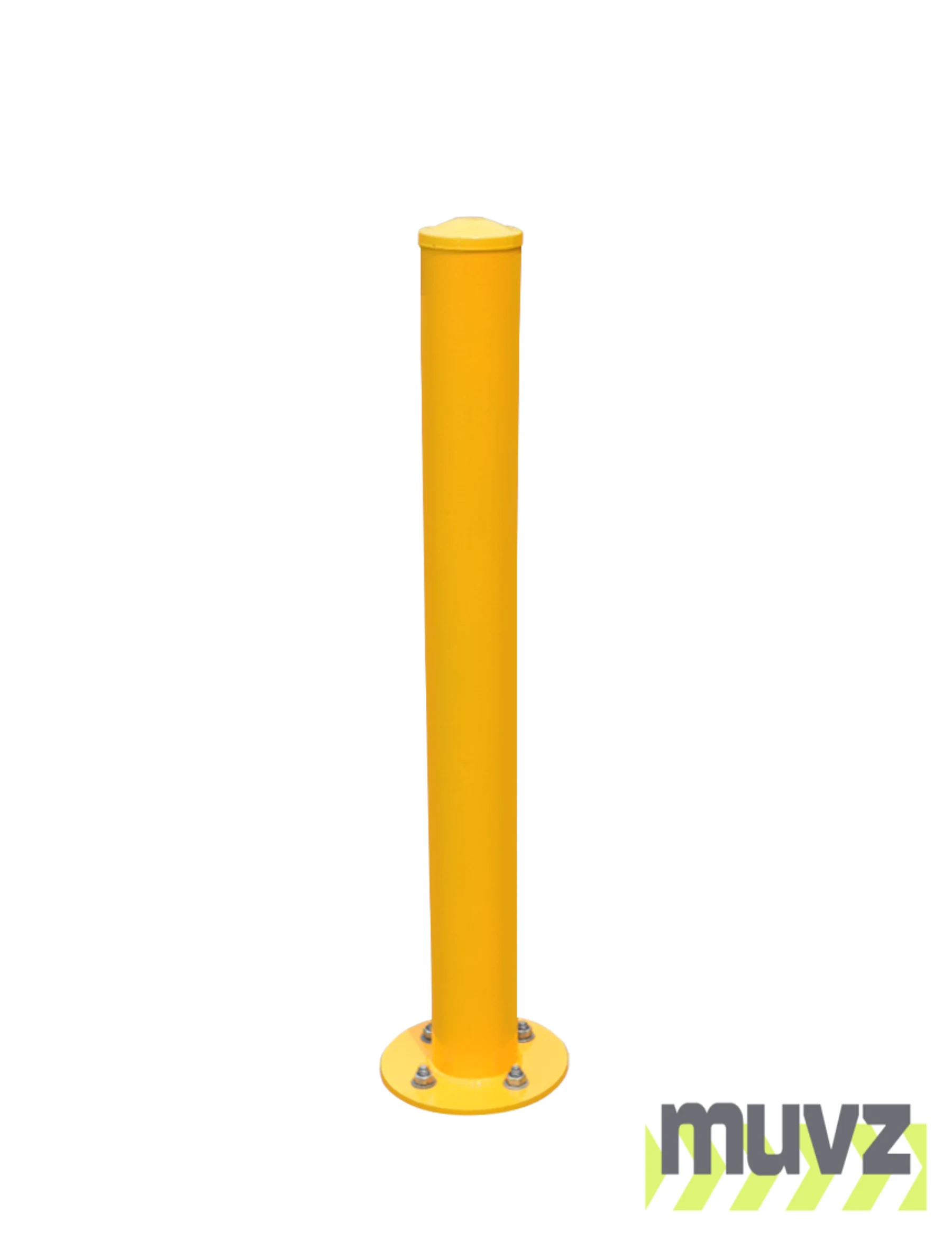 Round Mounting Base, Plain Steel w/Yellow Powder Coating