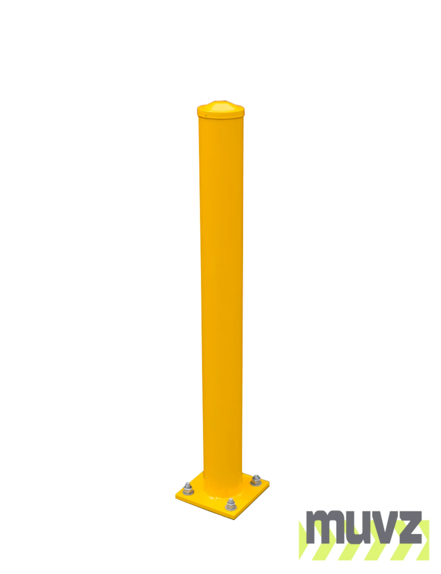 Square Mounting Base, Plain Steel w/Yellow Powder Coating