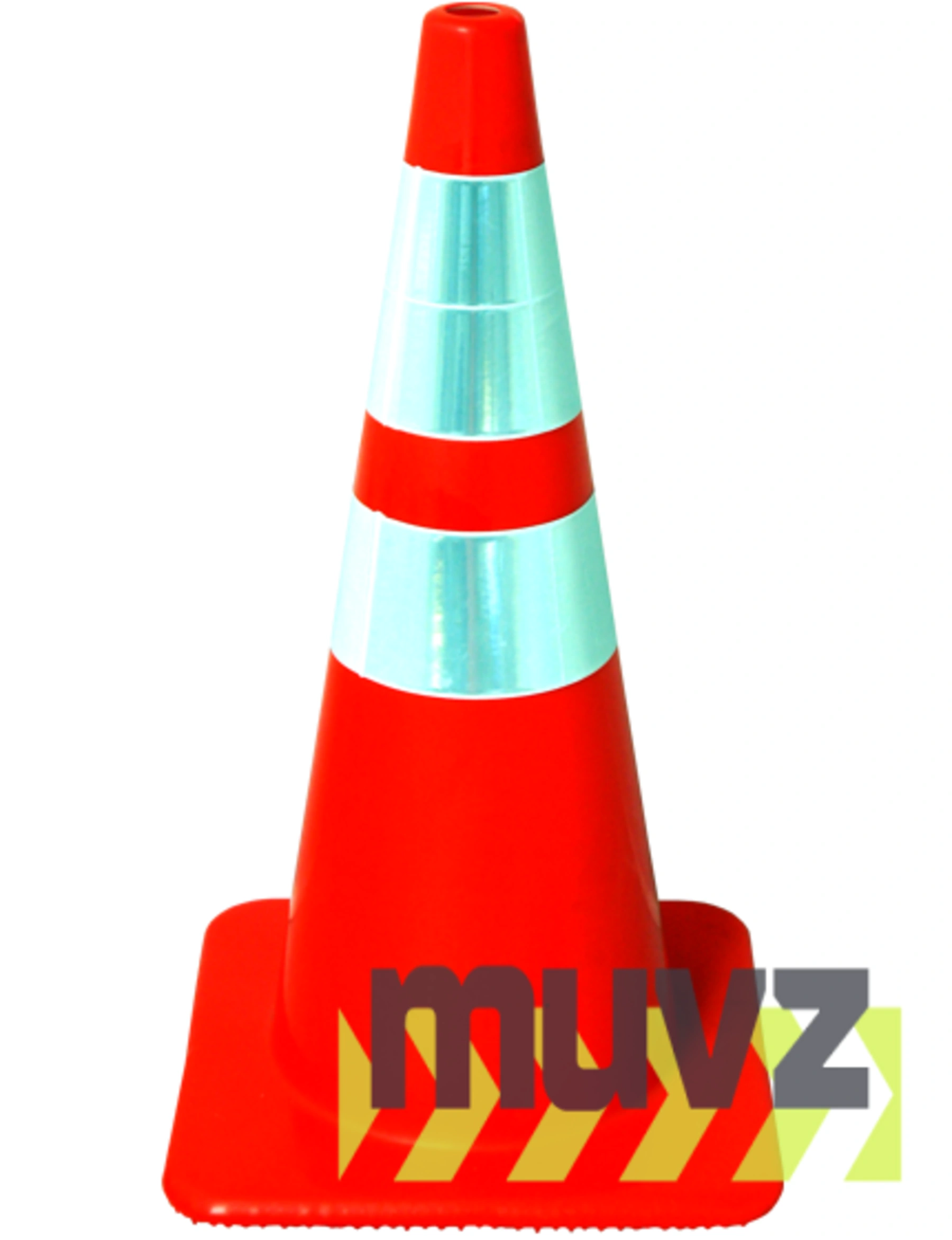 Orange, 28\", 7.0 Lb., Flow Molded Traffic Cone w/6\" \u0026 4\" Reflective Collars