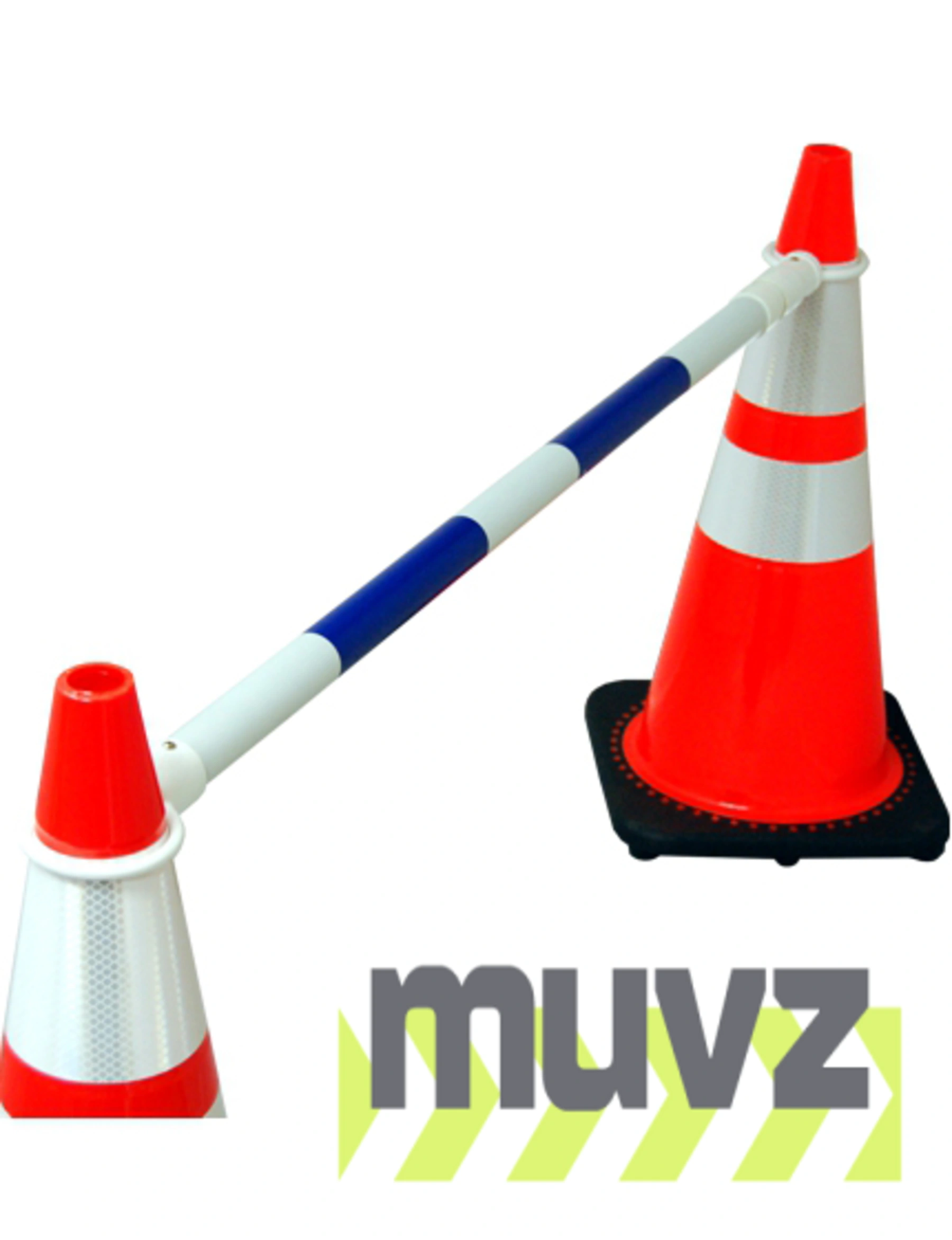 4\u0027 - 7\u0027, \u0027STANDARD\u0027, Blue \u0026 White Reflective Cone Bar