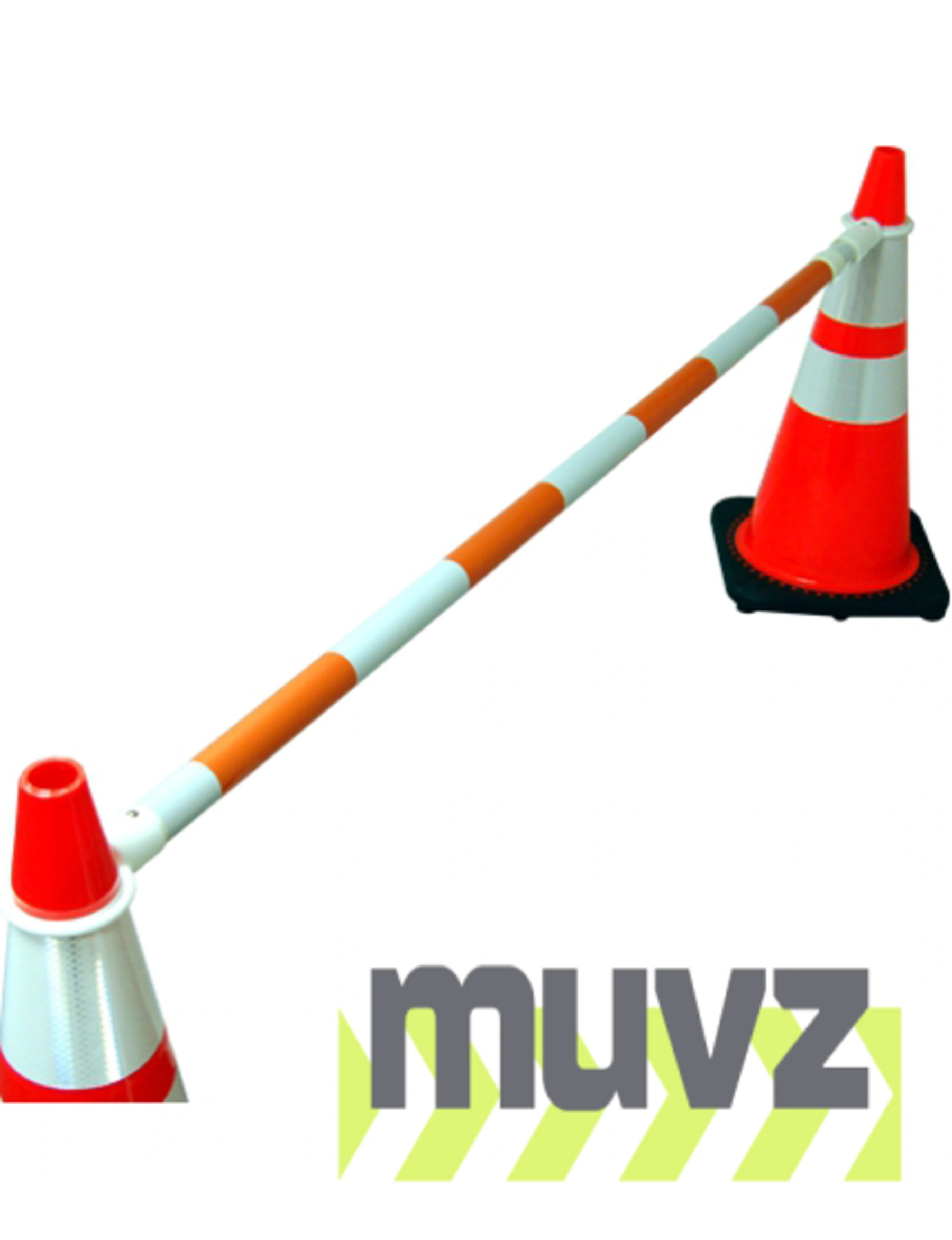 6\u0027 - 10\u0027, \u0027WORKZONE\u0027, Orange \u0026 White Reflective Cone Bar