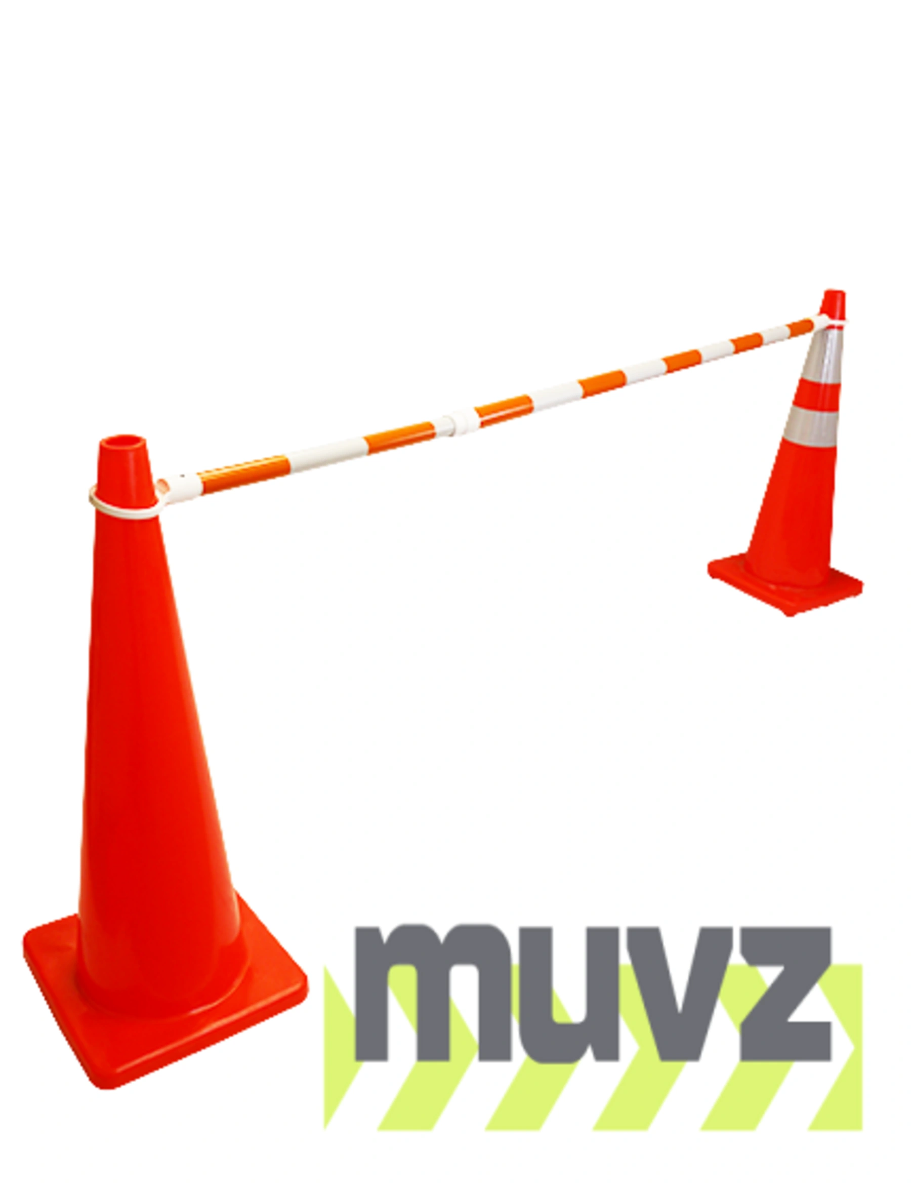 6\u0027 - 10\u0027, \u0027Economy Workzone\u0027, Orange \u0026 White Reflective Cone Bar
