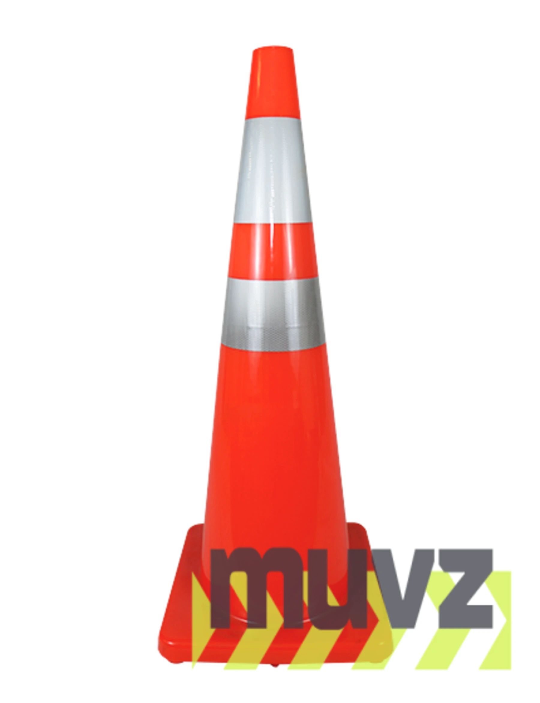 Solid Orange, 36\", 9 Lb., Economy Cone w/6\" \u0026 4\" Reflective Collars