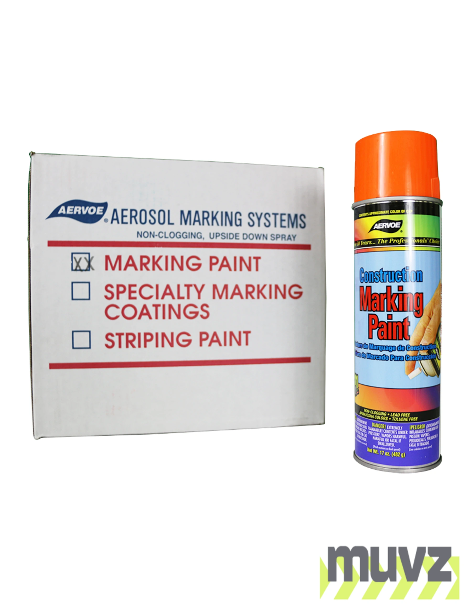 Orange Construction Marking Paint (Case of 12)