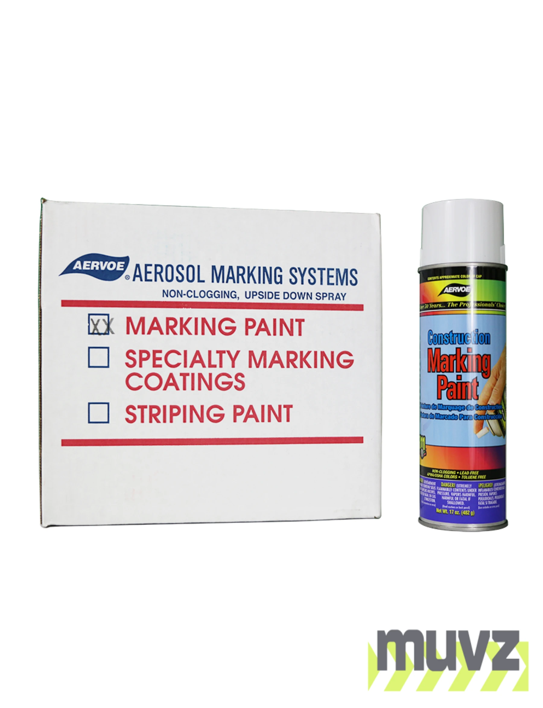 White Construction Marking Paint (Case of 12)