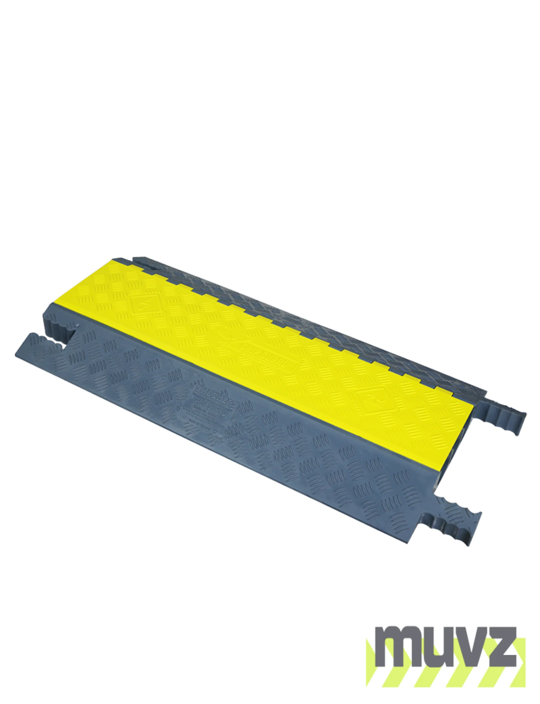 Grip Guard® 18\" Yellow\u0026Gray,Lightweight,Three (3) Channel Cable Protector (up to 2.25\" OD Cables)