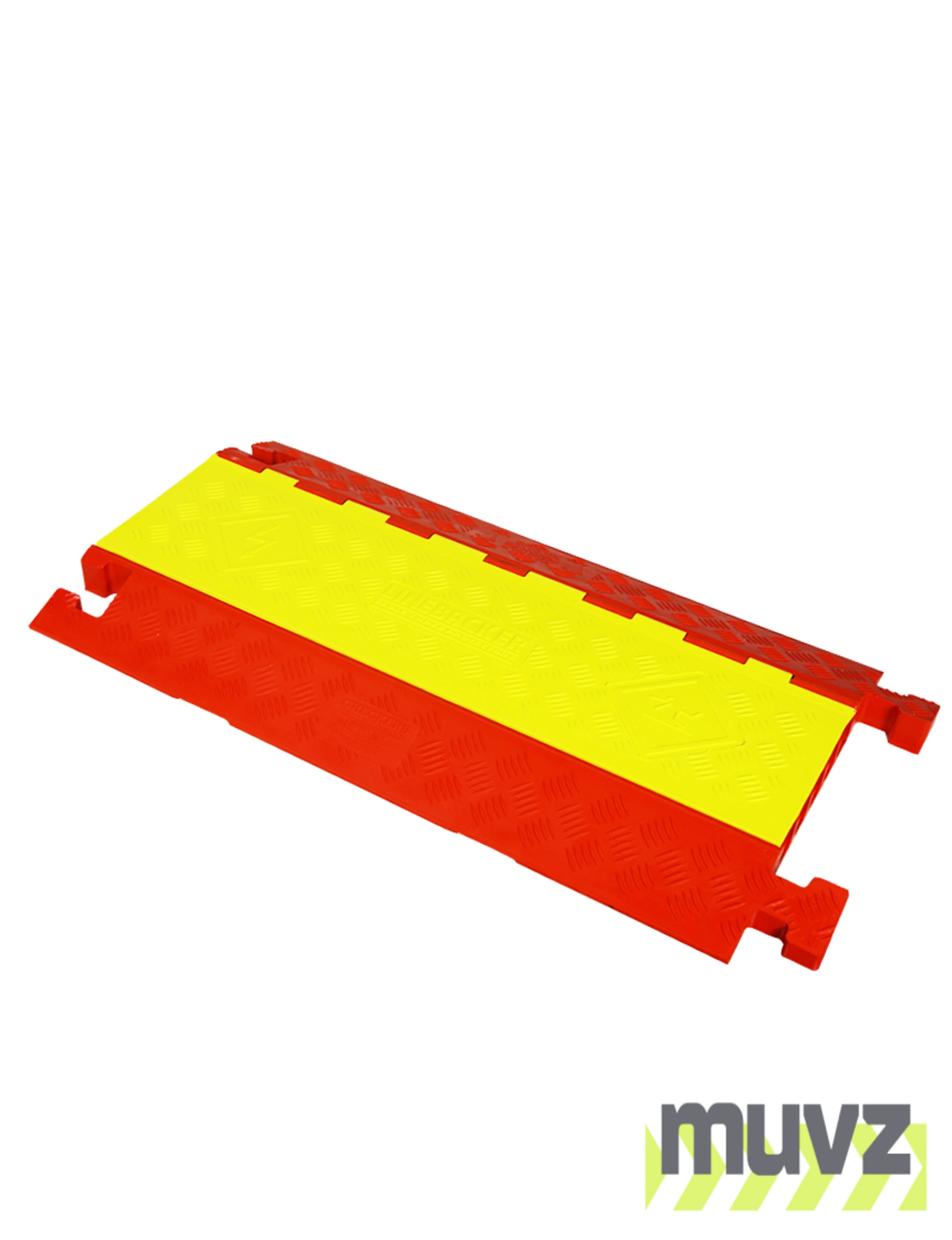 Linebacker® 36\" Orange \u0026 Yellow Heavy-Duty, Five (5) Channel Cable Protector (up to 1.35\" OD Cables)