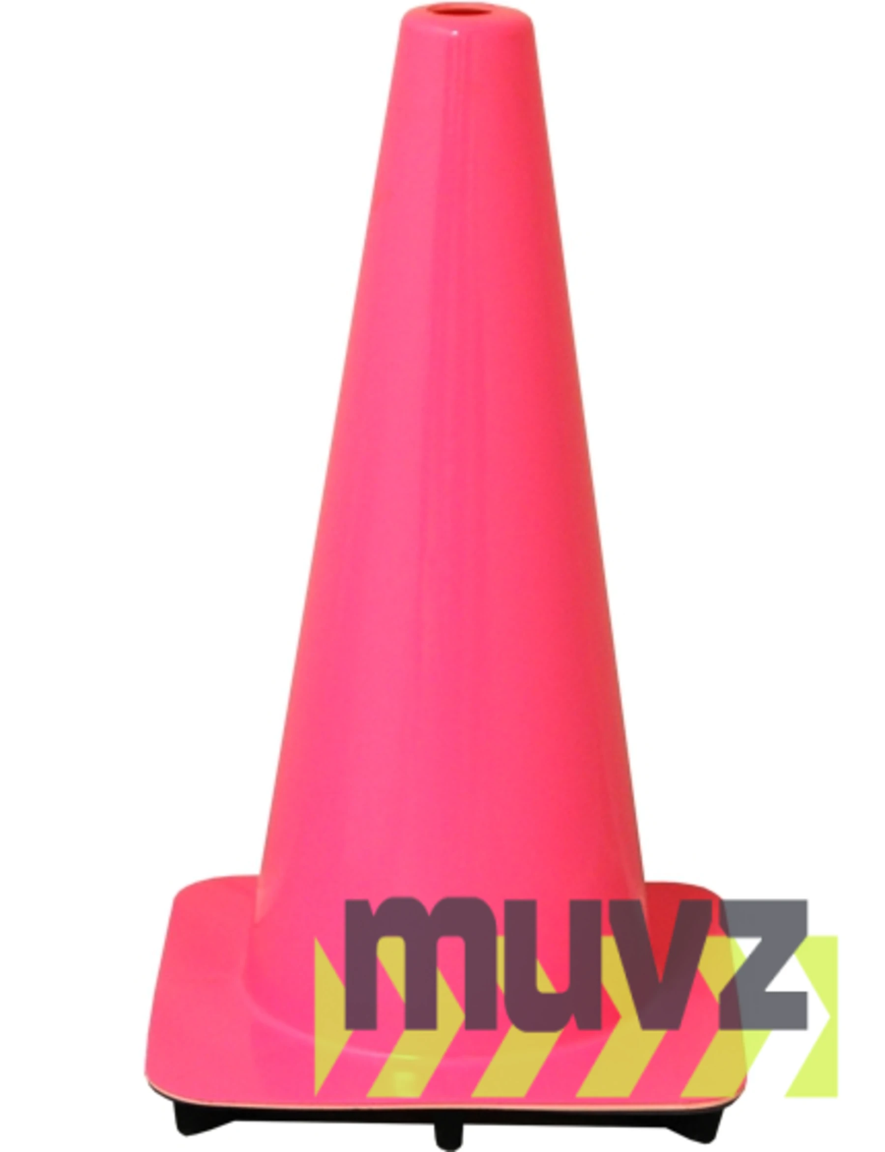 Pink 18\" Flow Molded Traffic Cone