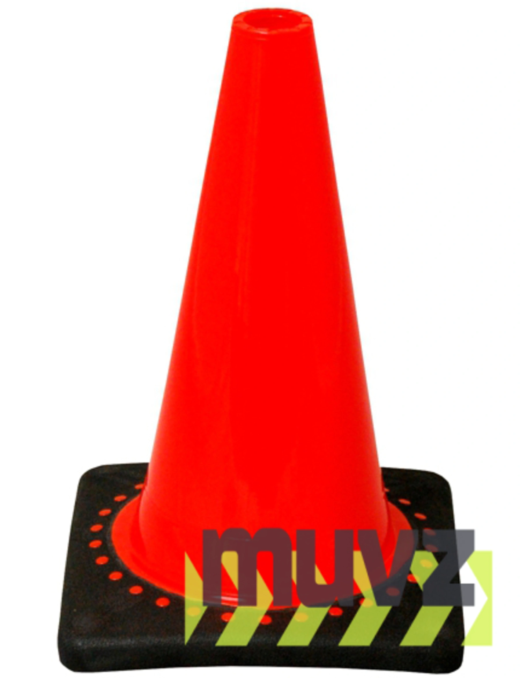 Orange 12\" Black Base Cone