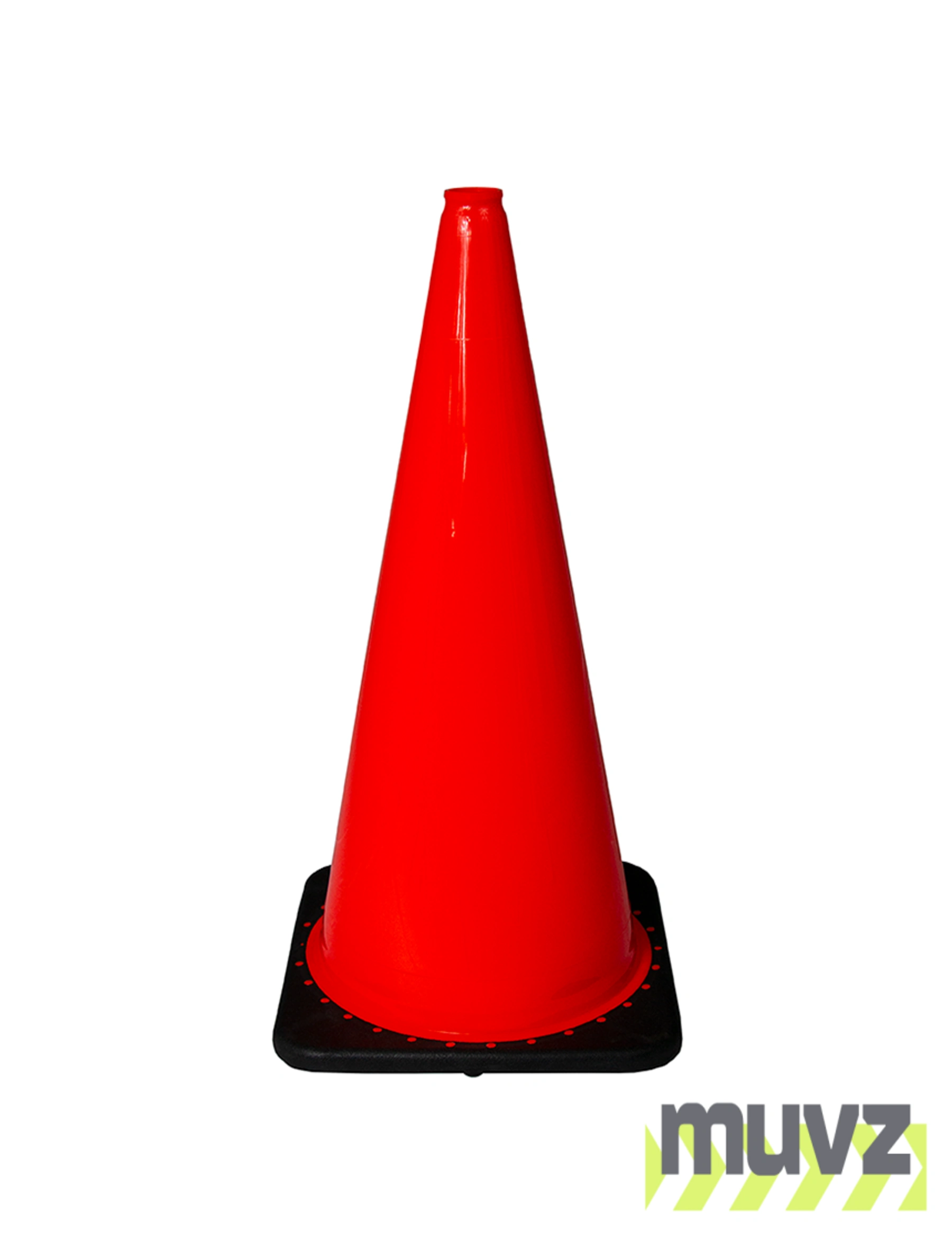 Orange 28\" 5.5 Lb. Black Base Cone