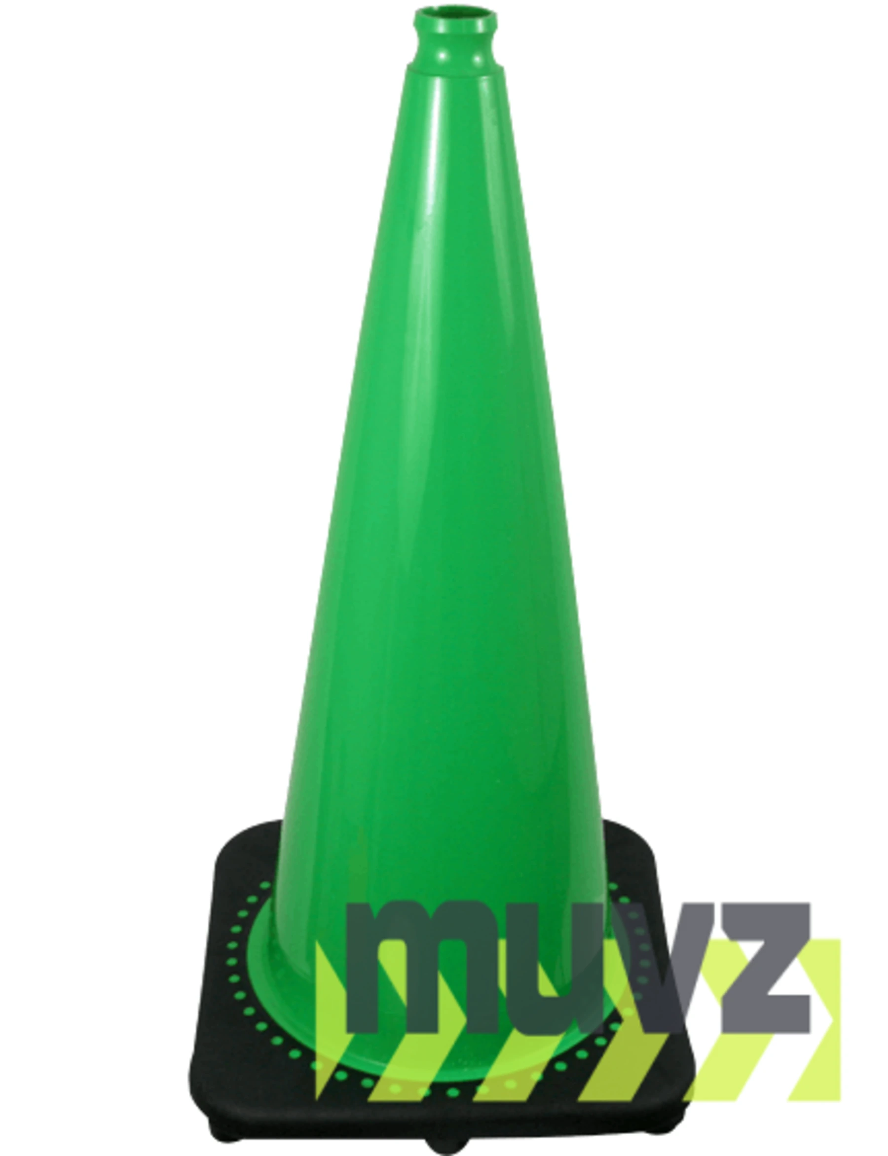 28\" Green 7.0 lb. Traffic Cone