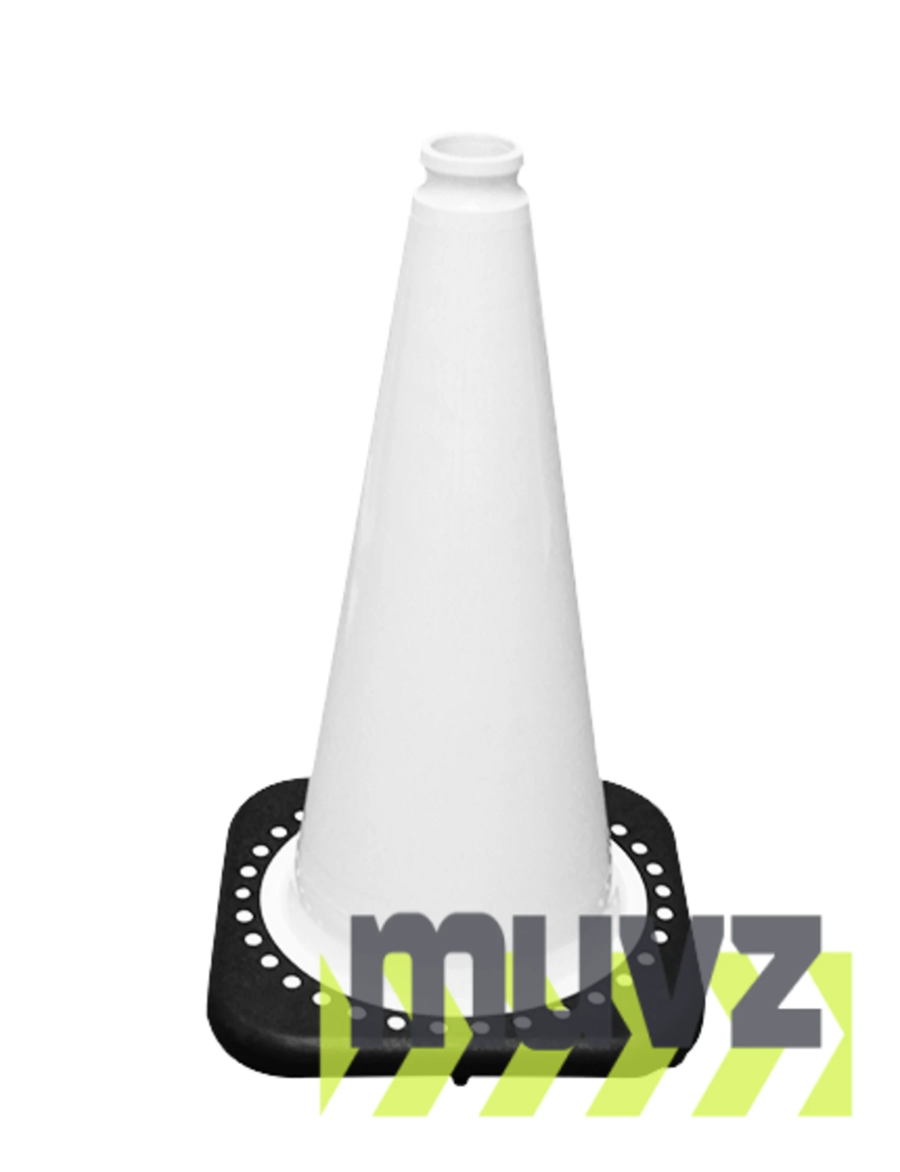 White 18\" Black Base Cone