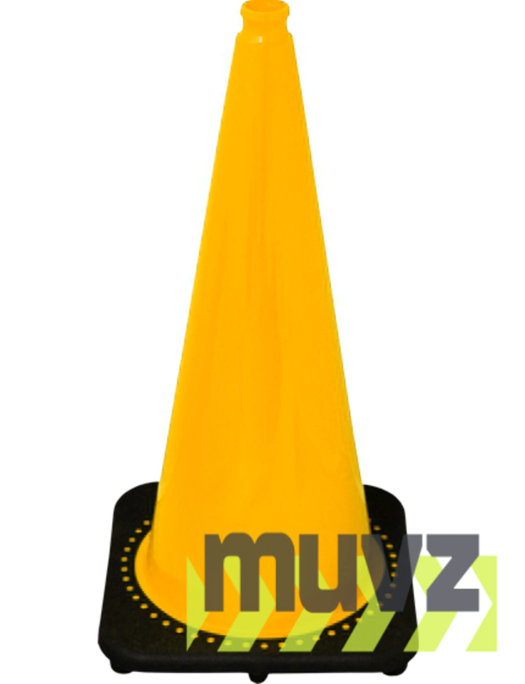 Yellow 28\" 7.0 Lb. Black Base Cone