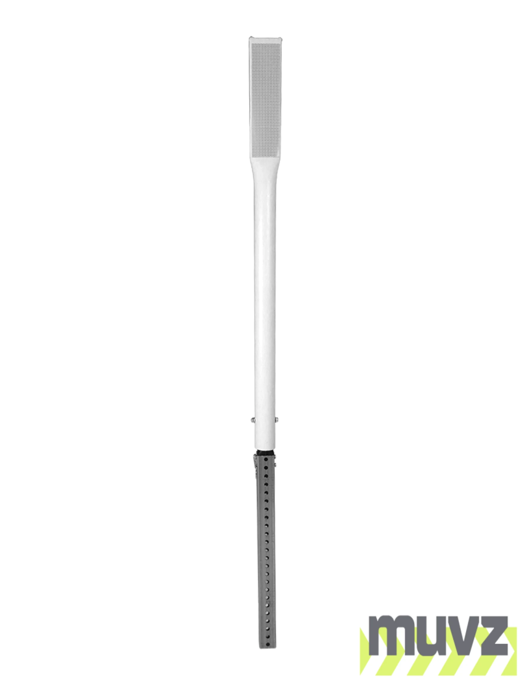 48\" White Driveable Delineator with 12\" X 3\" White Reflective Sheeting