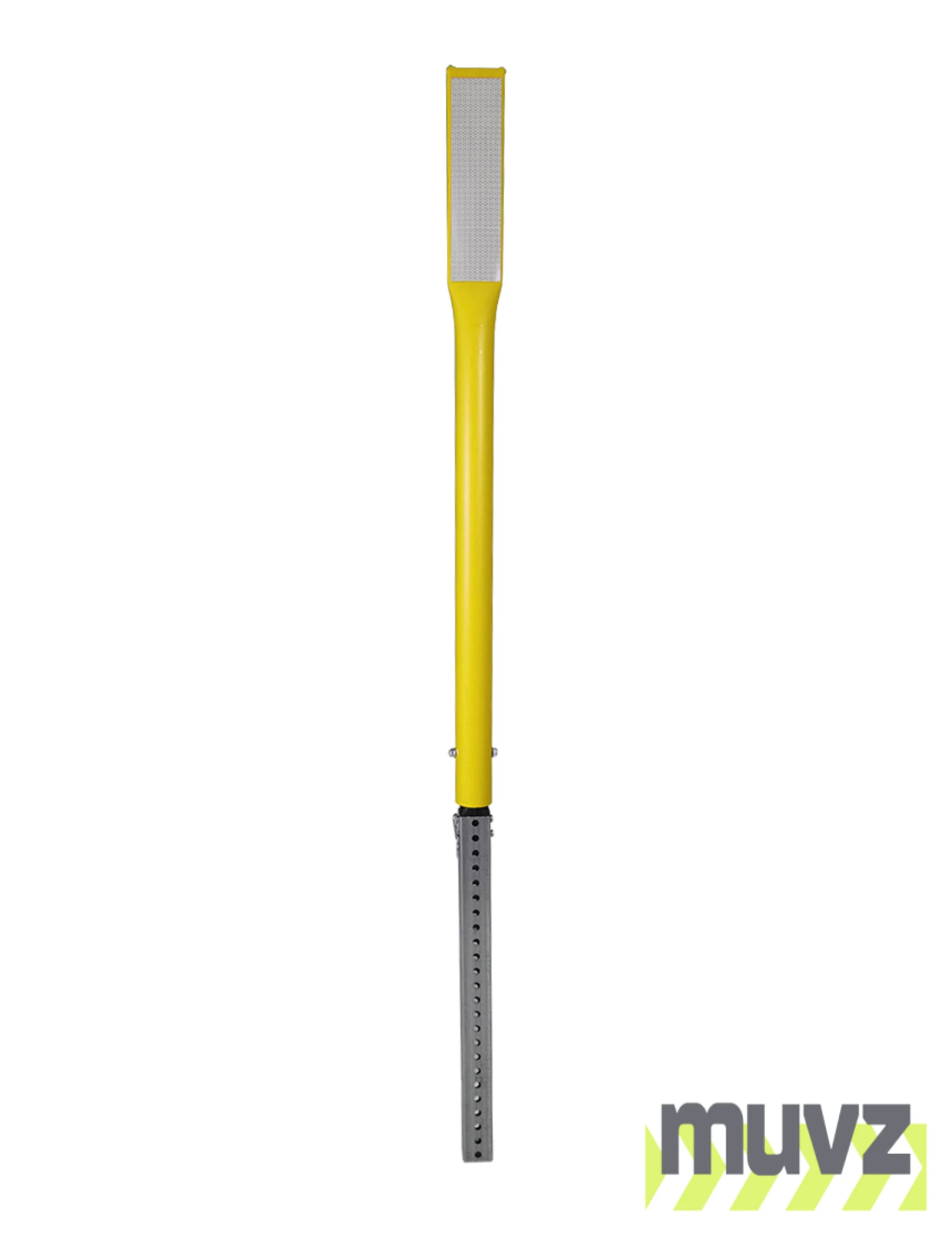 48\" Yellow Driveable Delineator with 12\" X 3\" White Reflective Sheeting