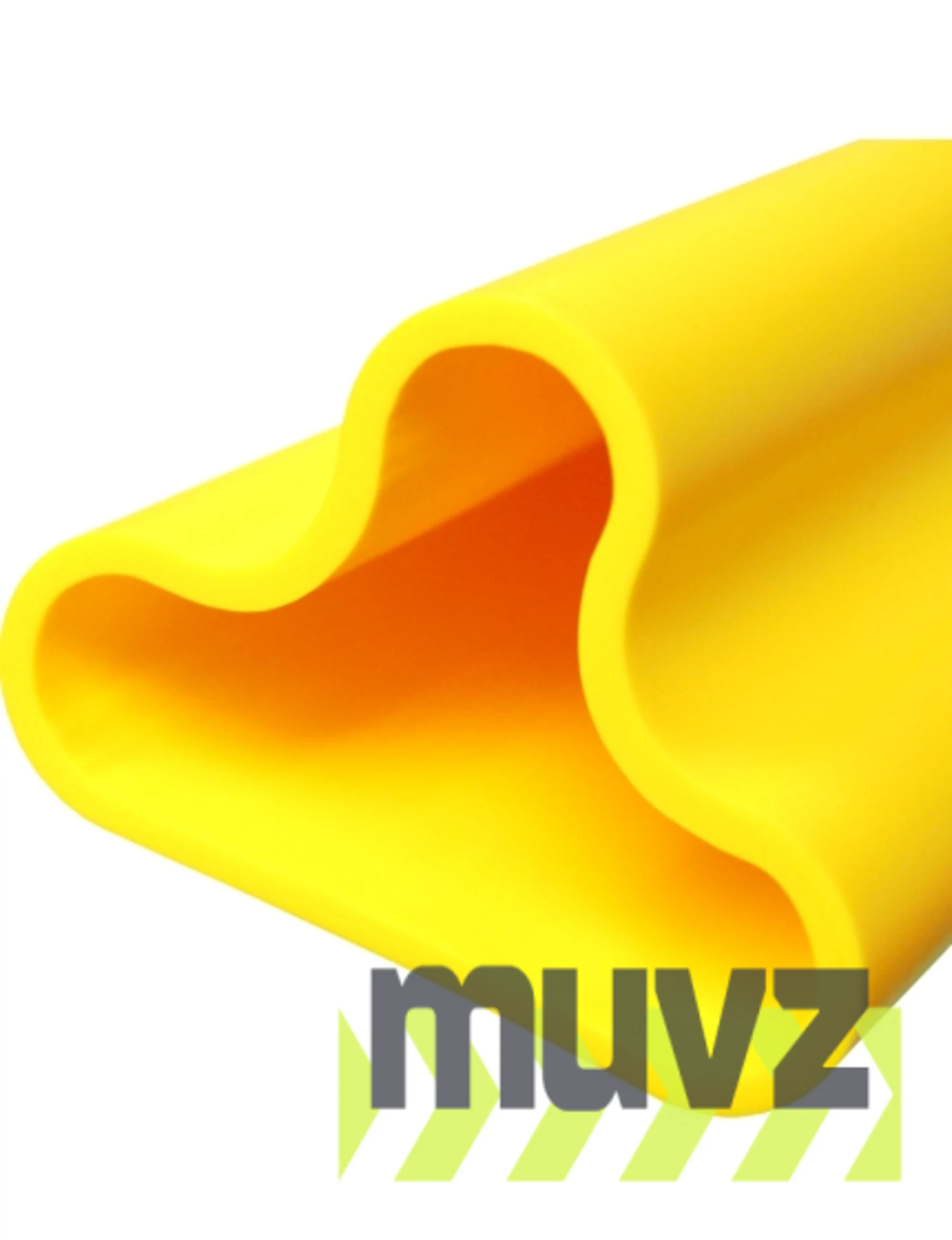 42\" Yellow Clover-Leaf Urethane Delineator Post, Surface Mount Base and Fasteners for Asphalt