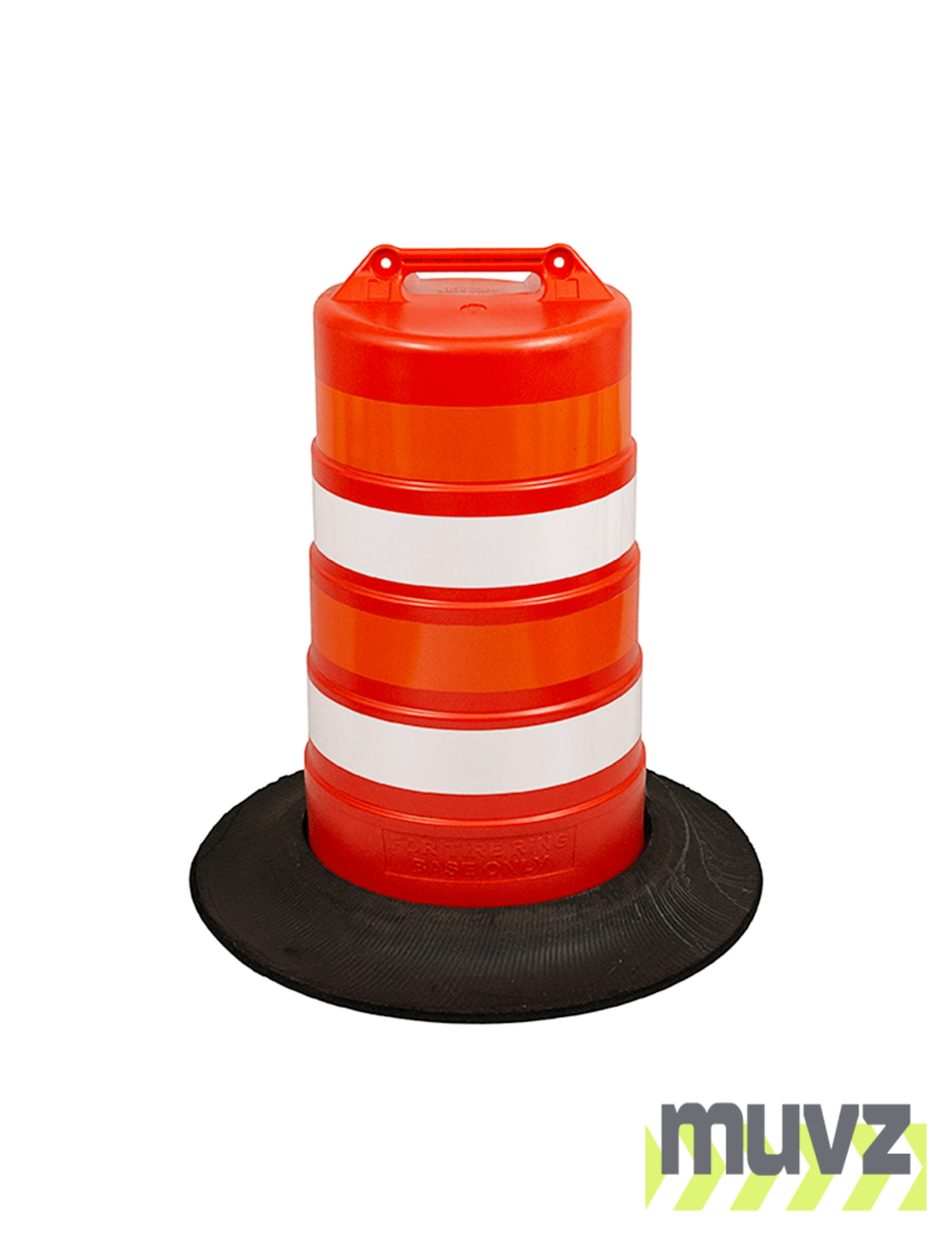 Plastic Drum with 4\" Stripes and Base