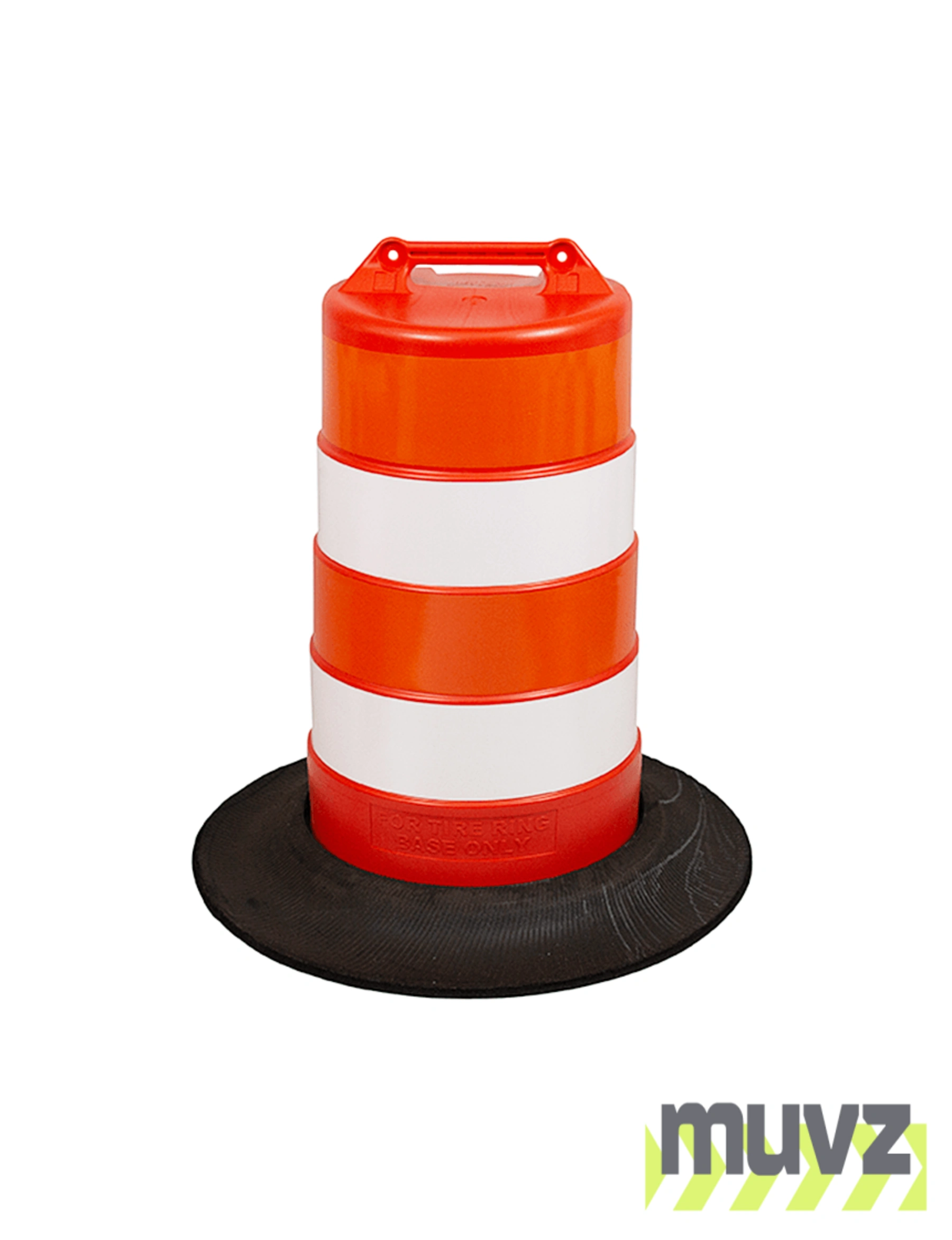 Plastic Drum with 6\" Stripes and Base