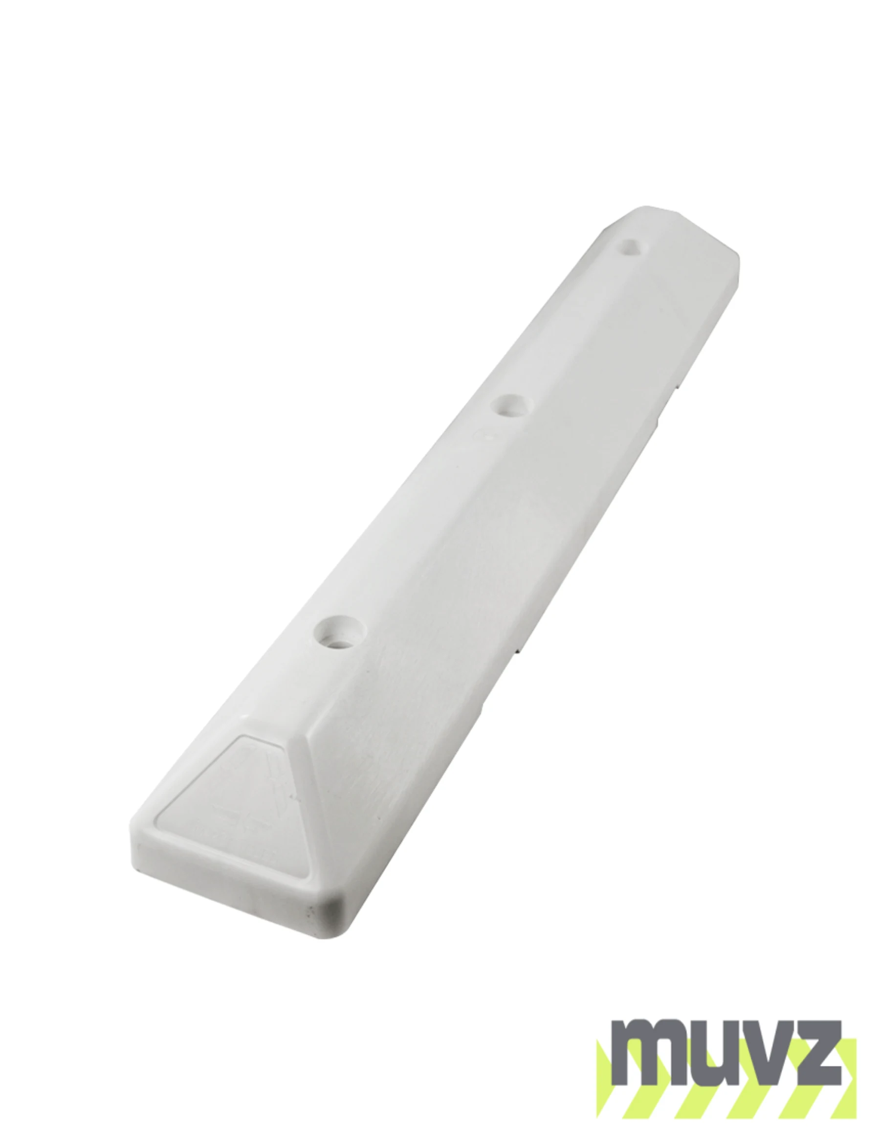 3\u0027 White \u0027Commercial\u0027 Parking Block w/8\" Lags \u0026 Anchors
