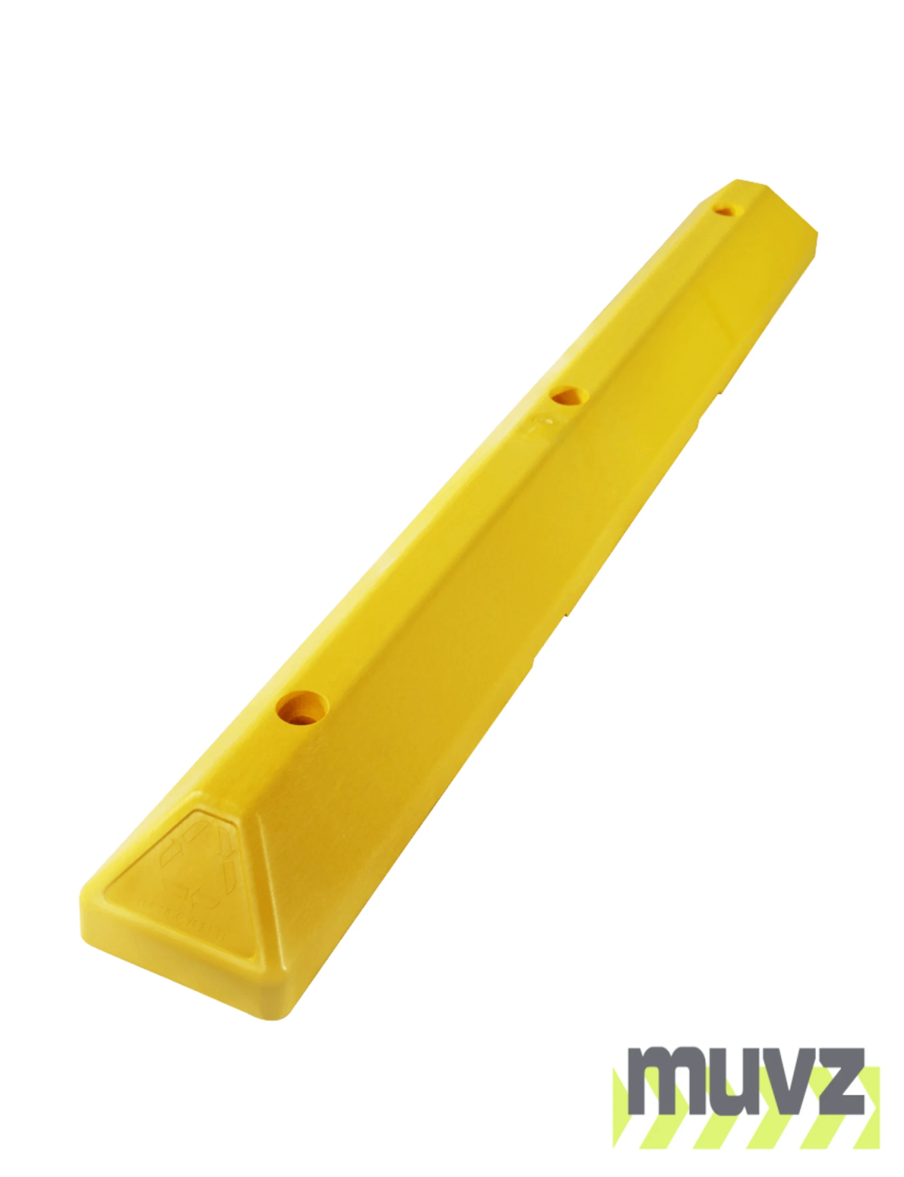 4\u0027 Yellow \u0027Commercial\u0027 Parking Block with three (3) Wedge-Bolt fasteners for Concrete