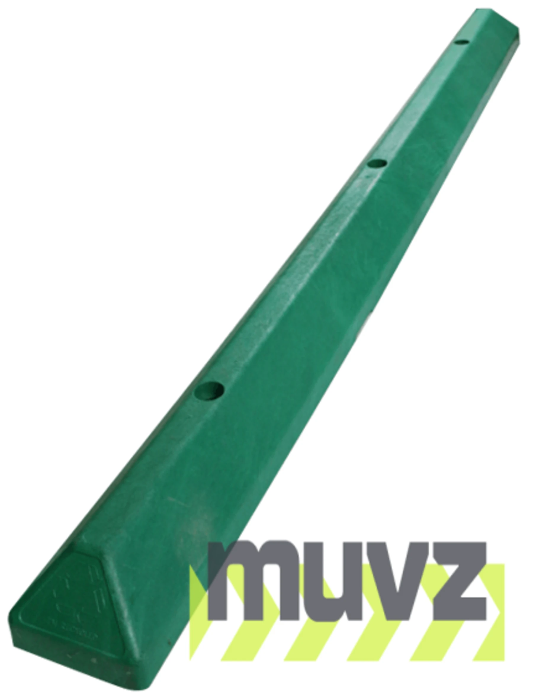 6\u0027 Green EV \u0027Commercial\u0027 Parking Block w/8\" Lags \u0026 Anchors