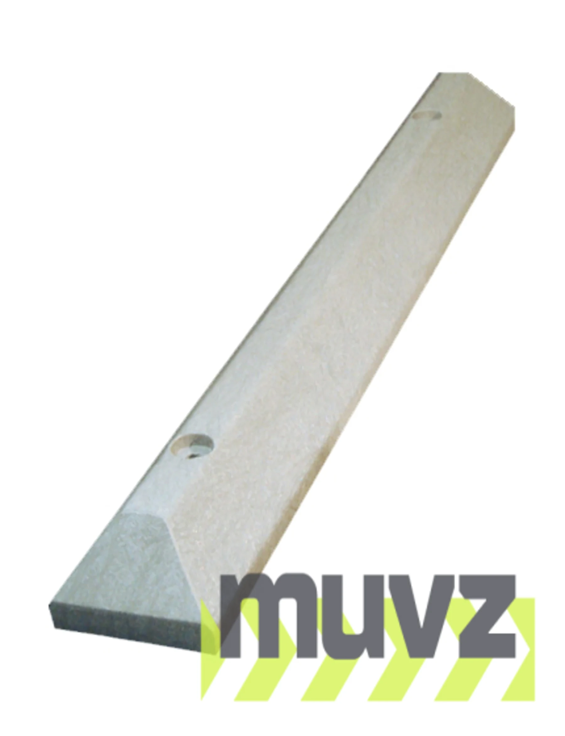 4\u0027 Gray, Solid Recycled Plastic \u0027Industrial\u0027 Parking Block w/8\" Lag Bolts \u0026 Anchors