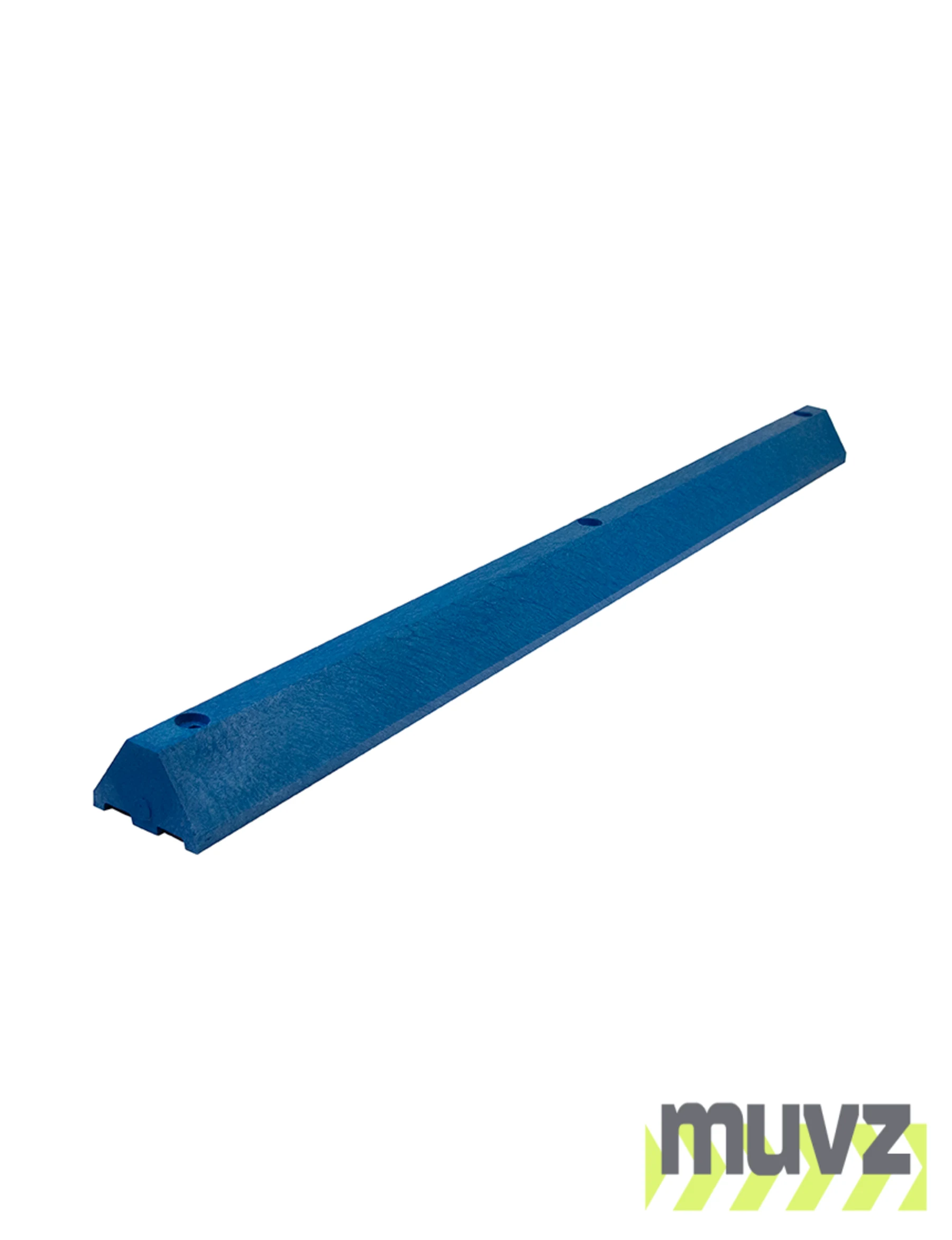6\u0027, 4\" Tall, \u0027Industrial\u0027 Blue Recycled Plastic Parking Block w/18\" Spikes