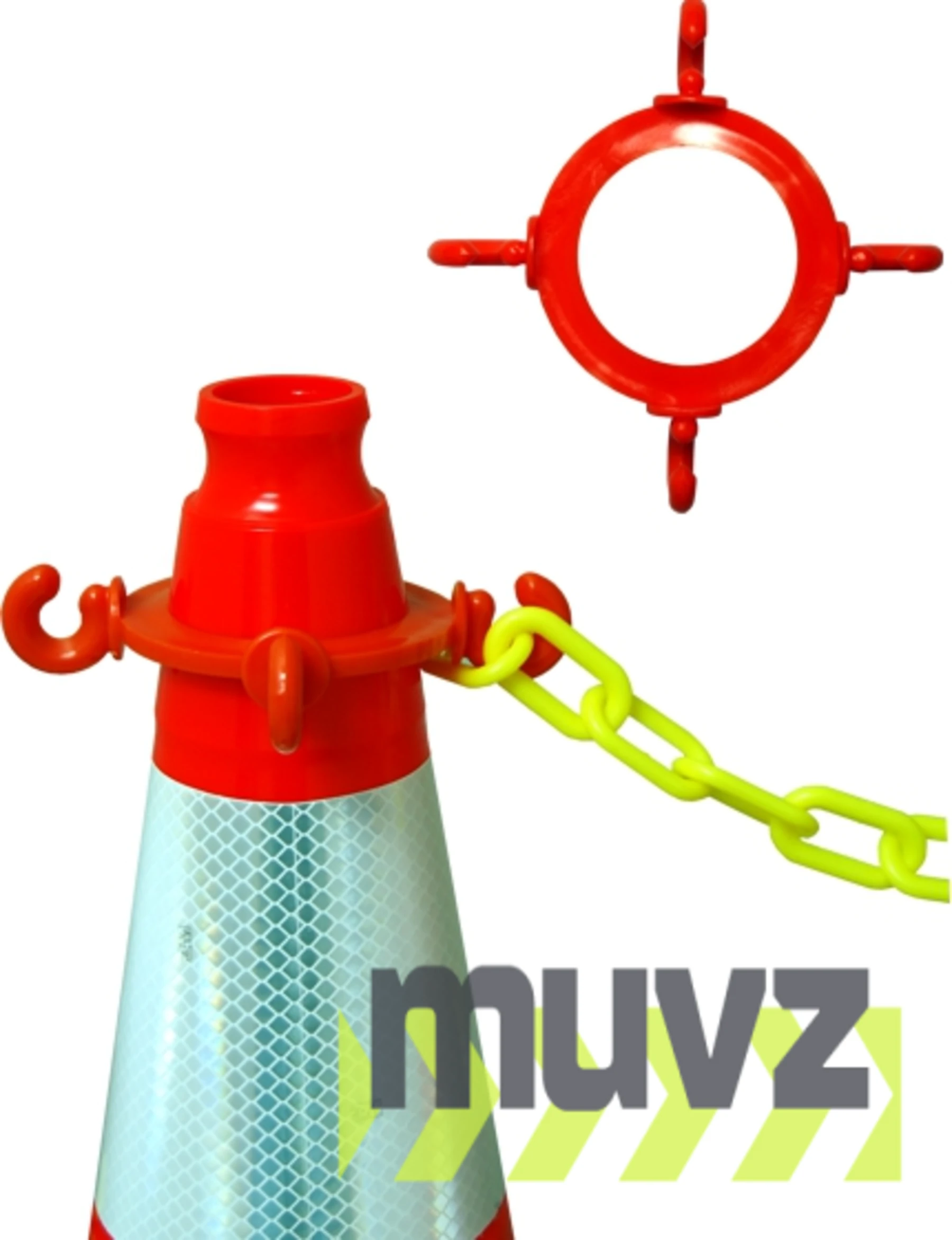 Orange Cone Chain Connector for Traffic Cones