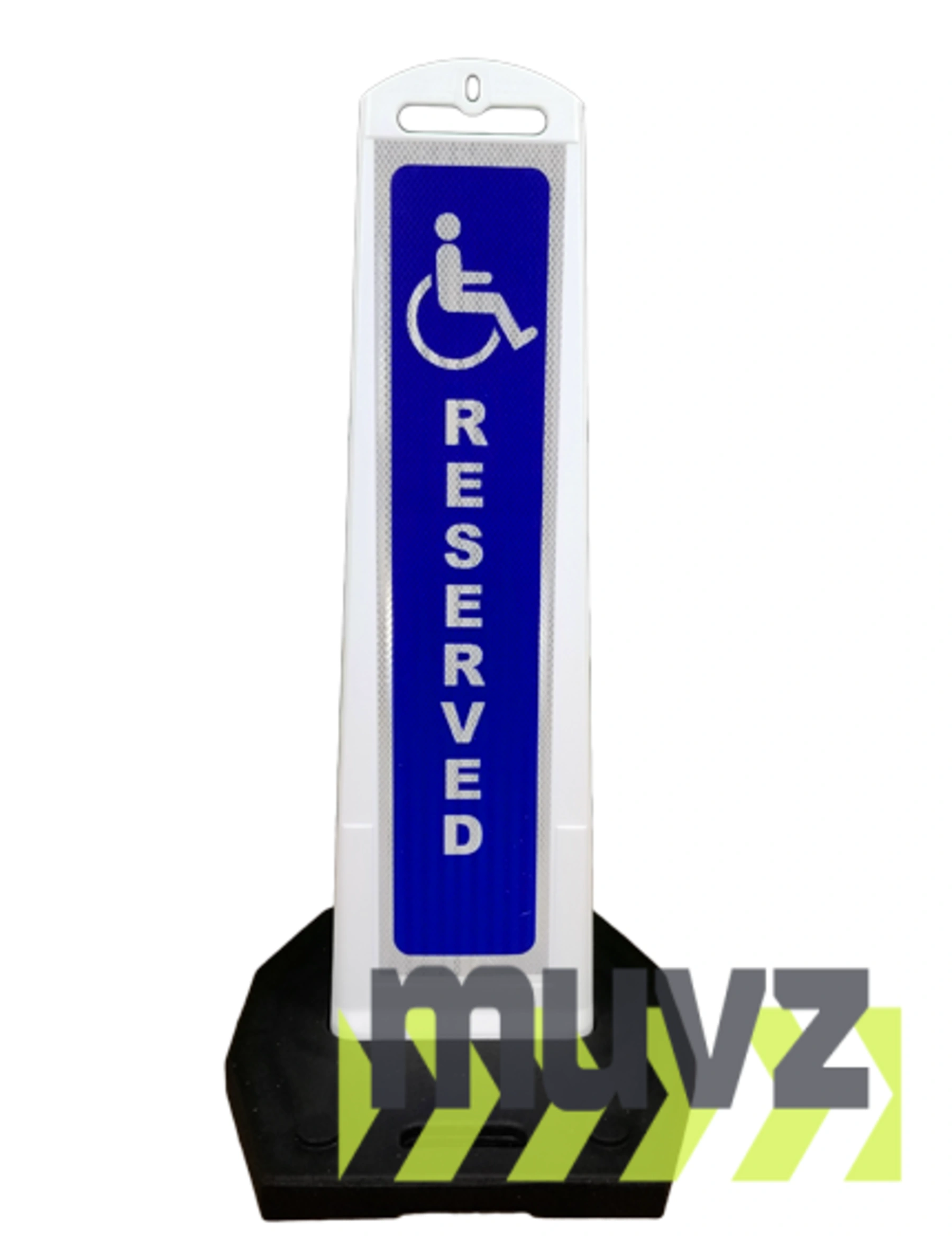 Stackable \u0027Premier Panel\u0027 barricade, \u0027Handicap Reserved\u0027 with Double Sided HI Sheeting \u0026 20 lb Base
