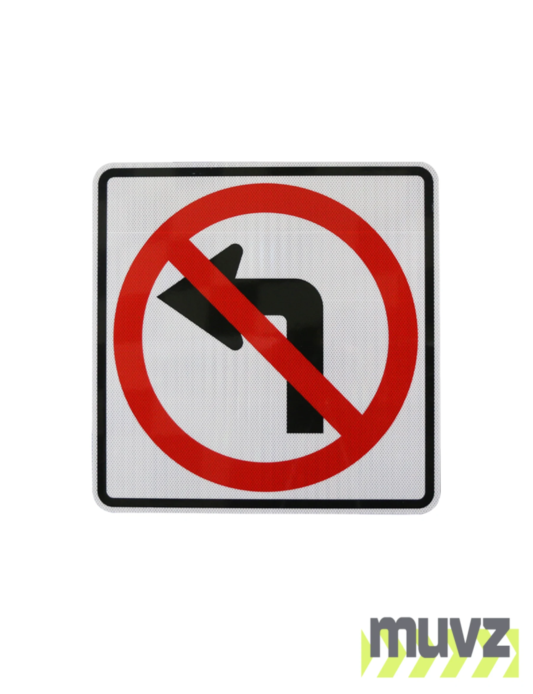 No Left Turn Symbol Signs