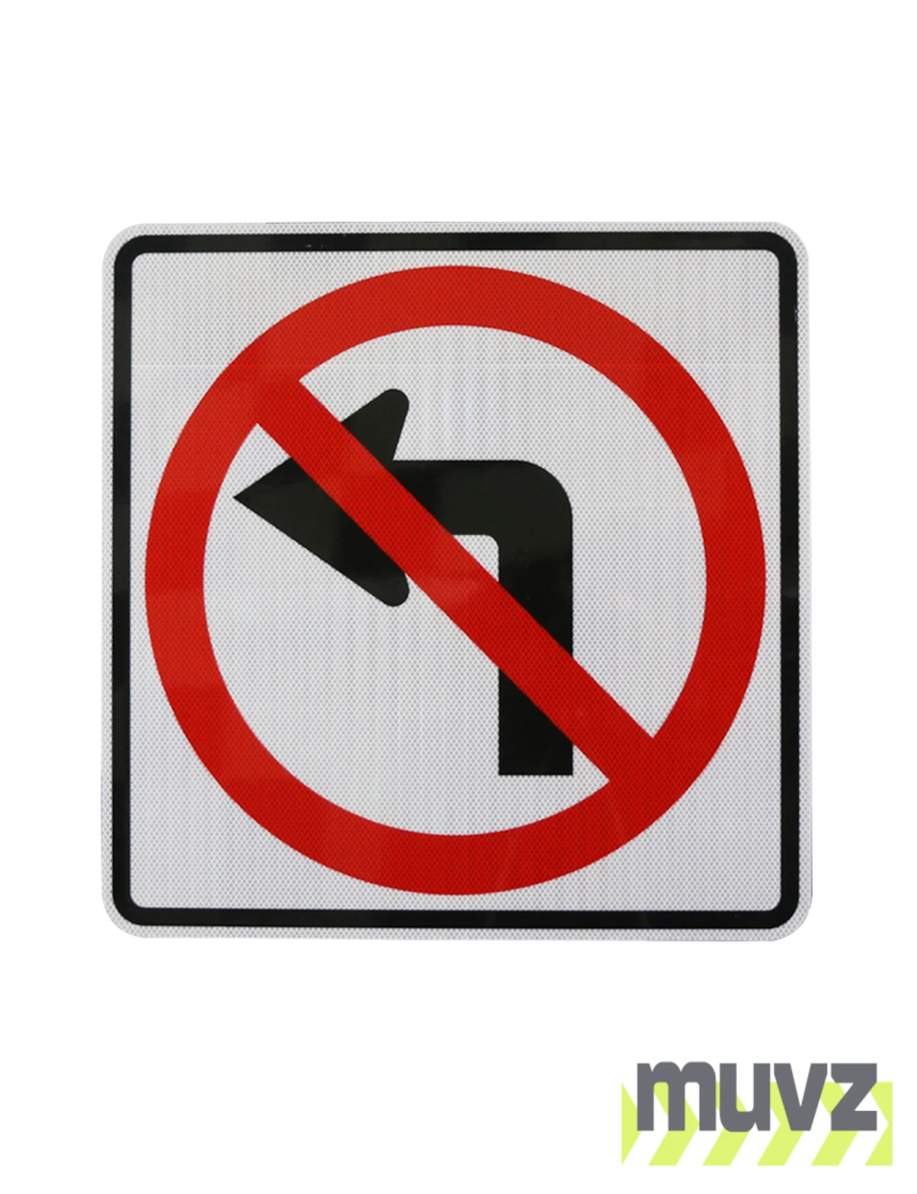 No Left Turn Symbol Signs
