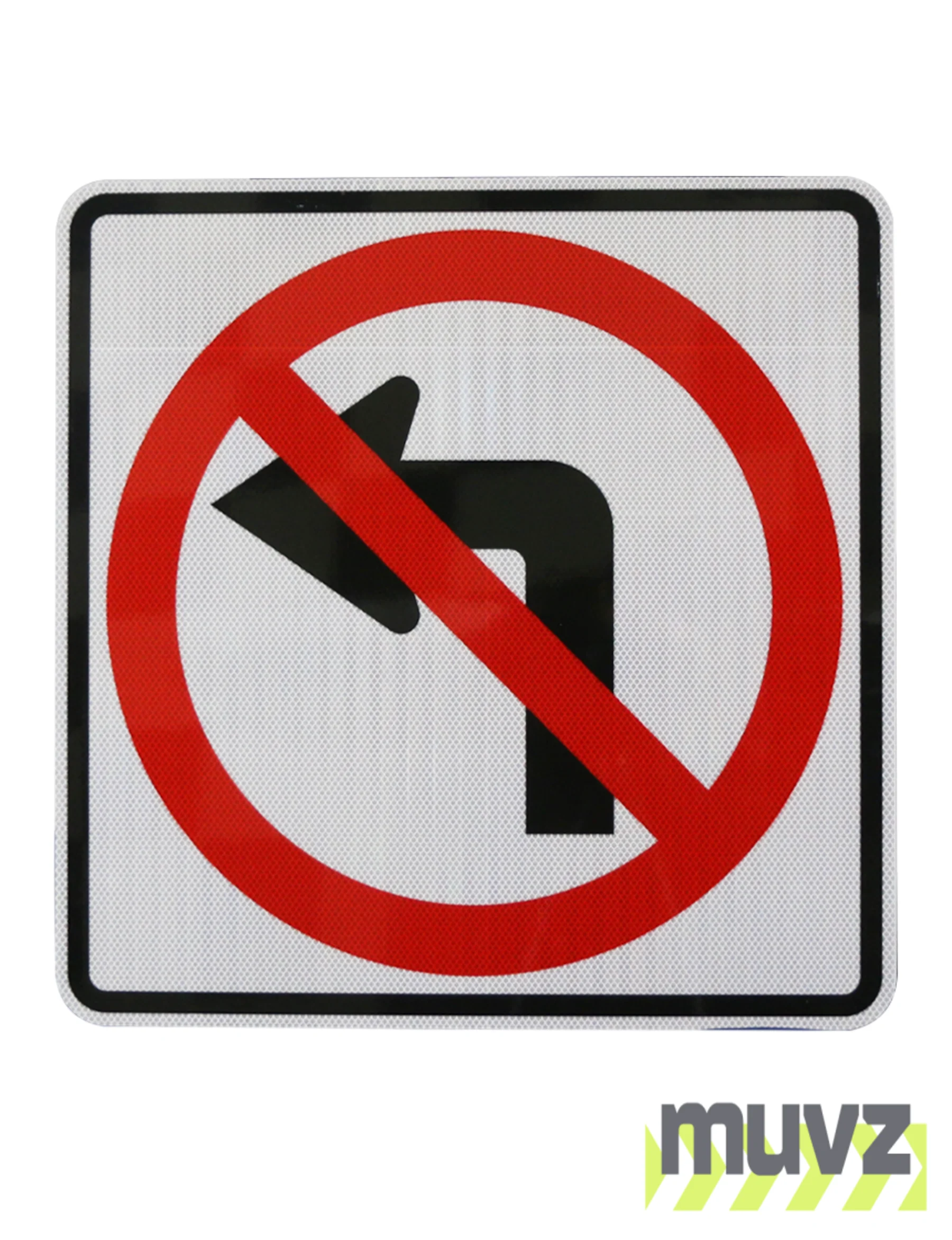 No Left Turn Symbol Signs