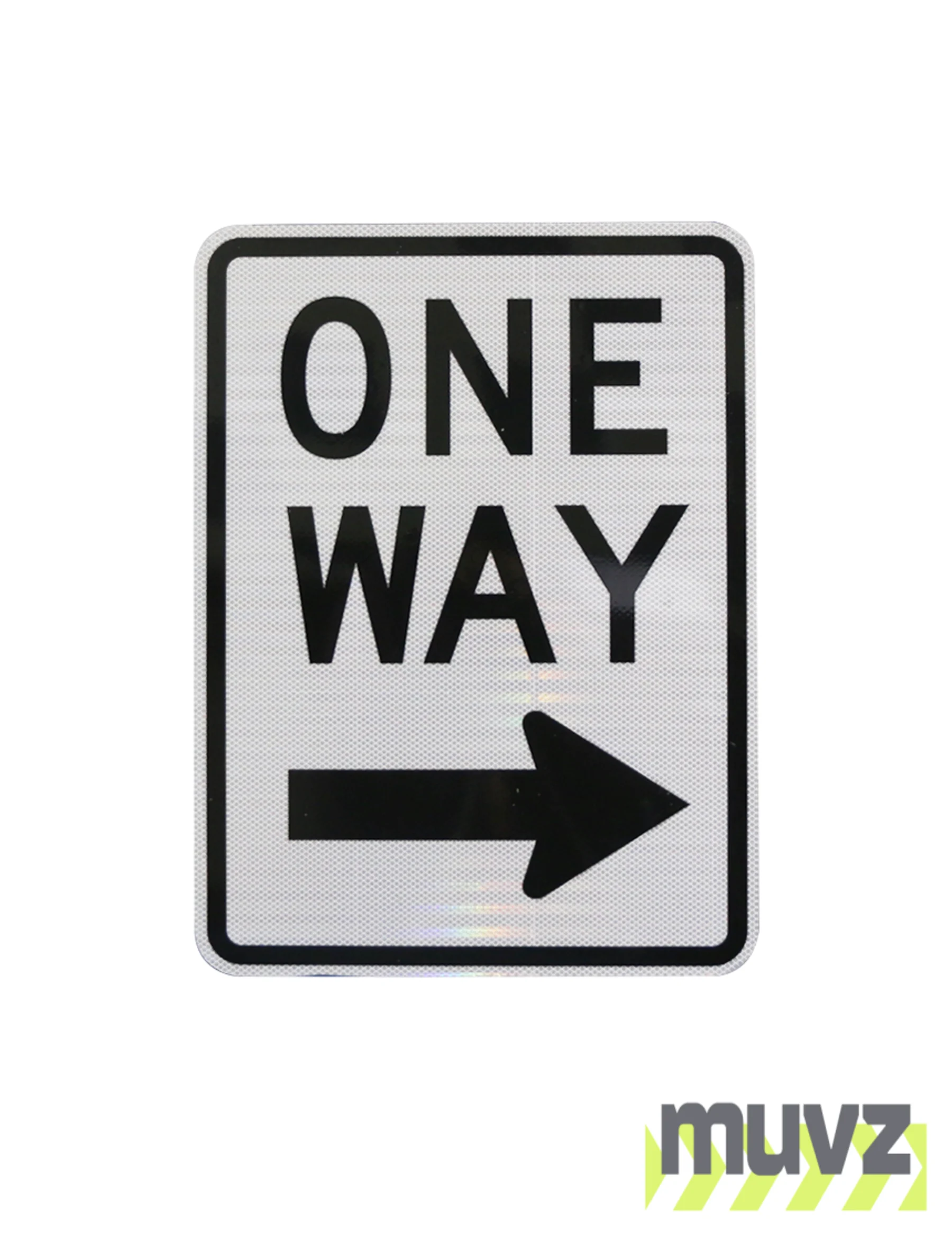 One Way with Right Arrow (Under Words) Signs