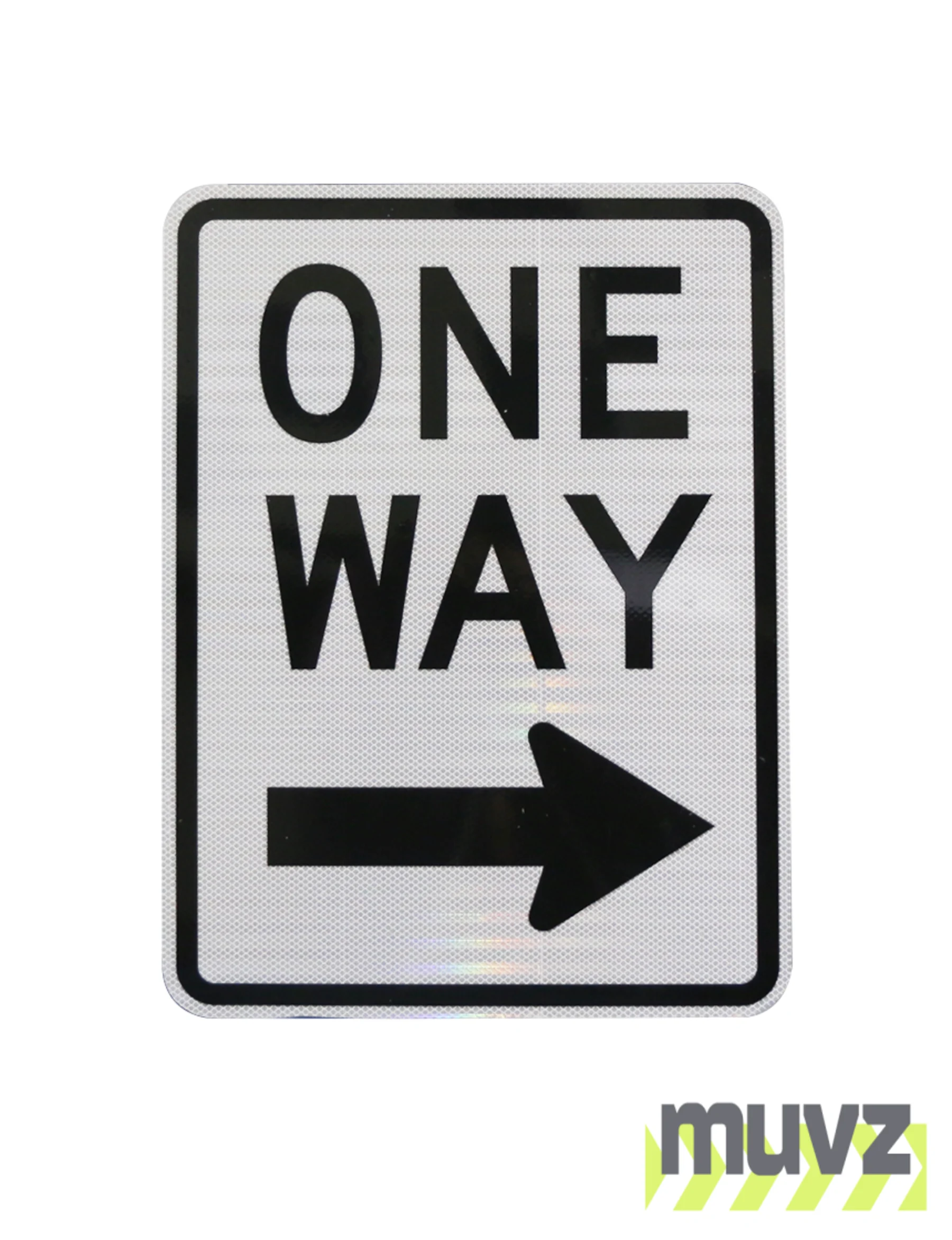 One Way with Right Arrow (Under Words) Signs