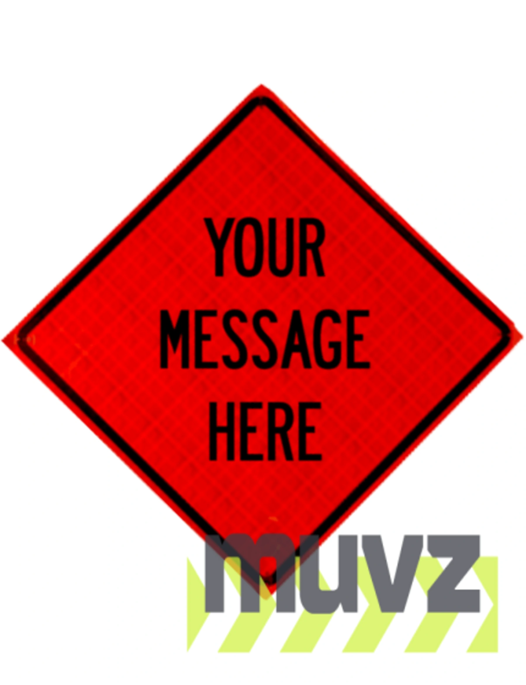 36\", Heavy Duty, Marathon-Reflective, Custom Roll Up Sign