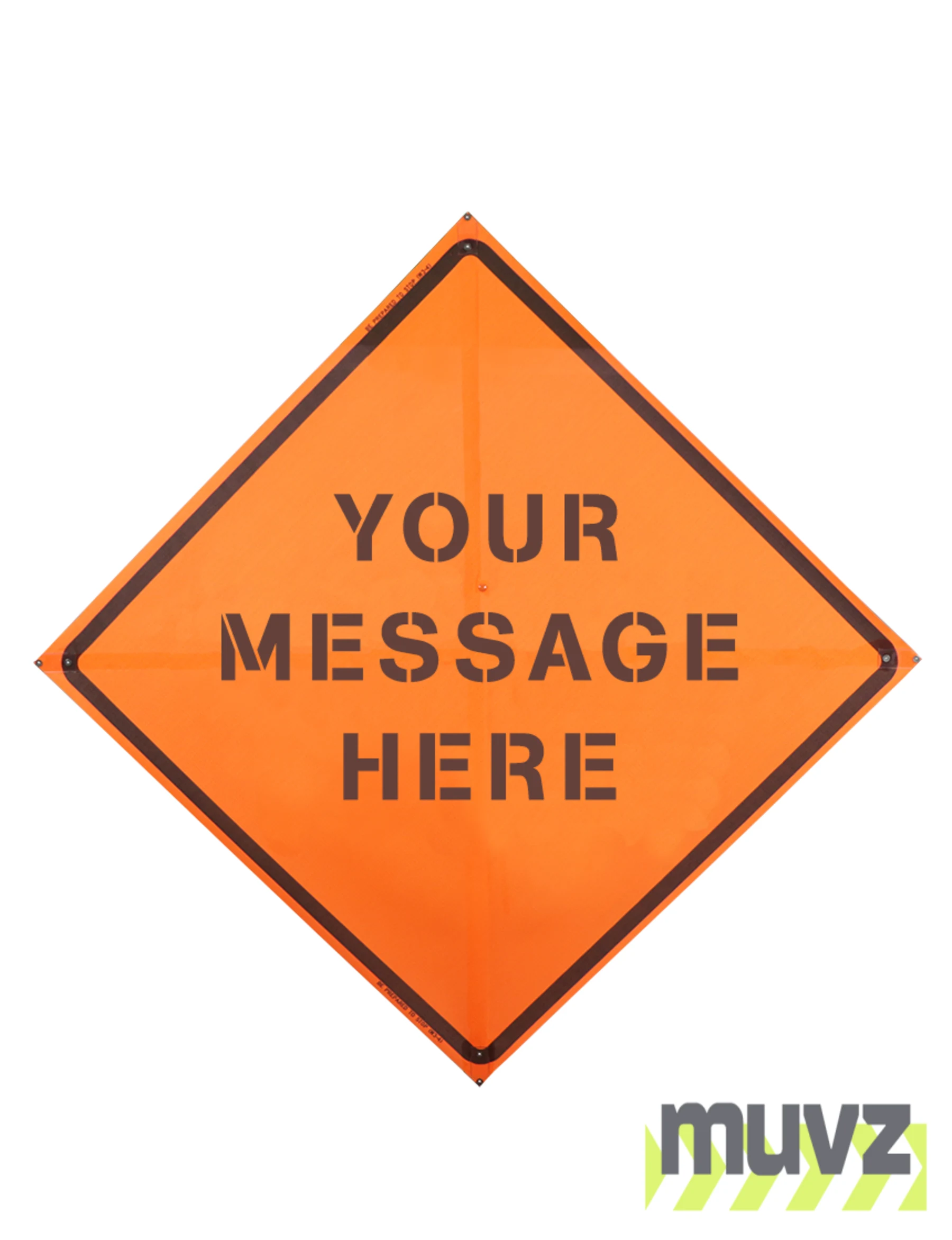 36\", Heavy Duty, Non-Reflective Mesh, Custom Roll Up Sign