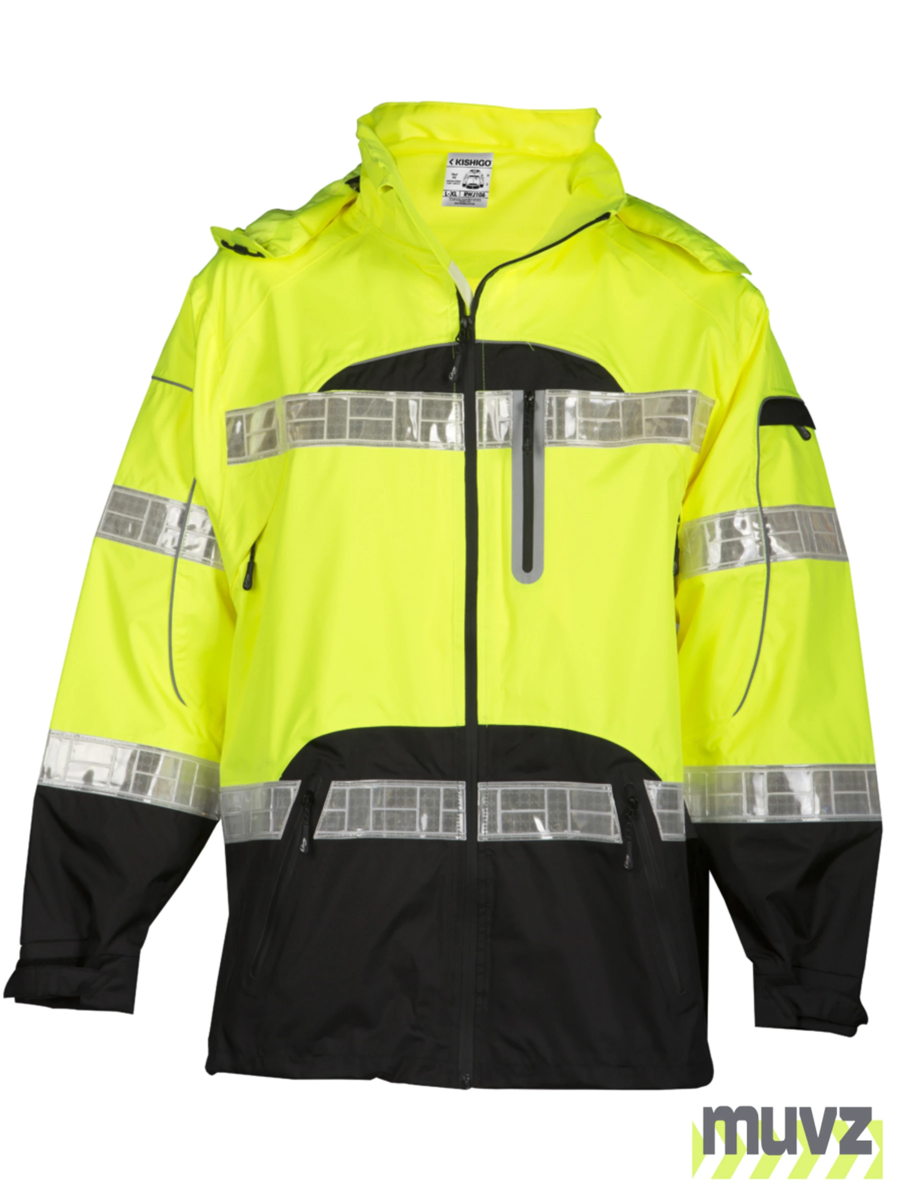 Lime, Premium Black Series, Class 3 Rainwear Jacket, 4XL-5XL