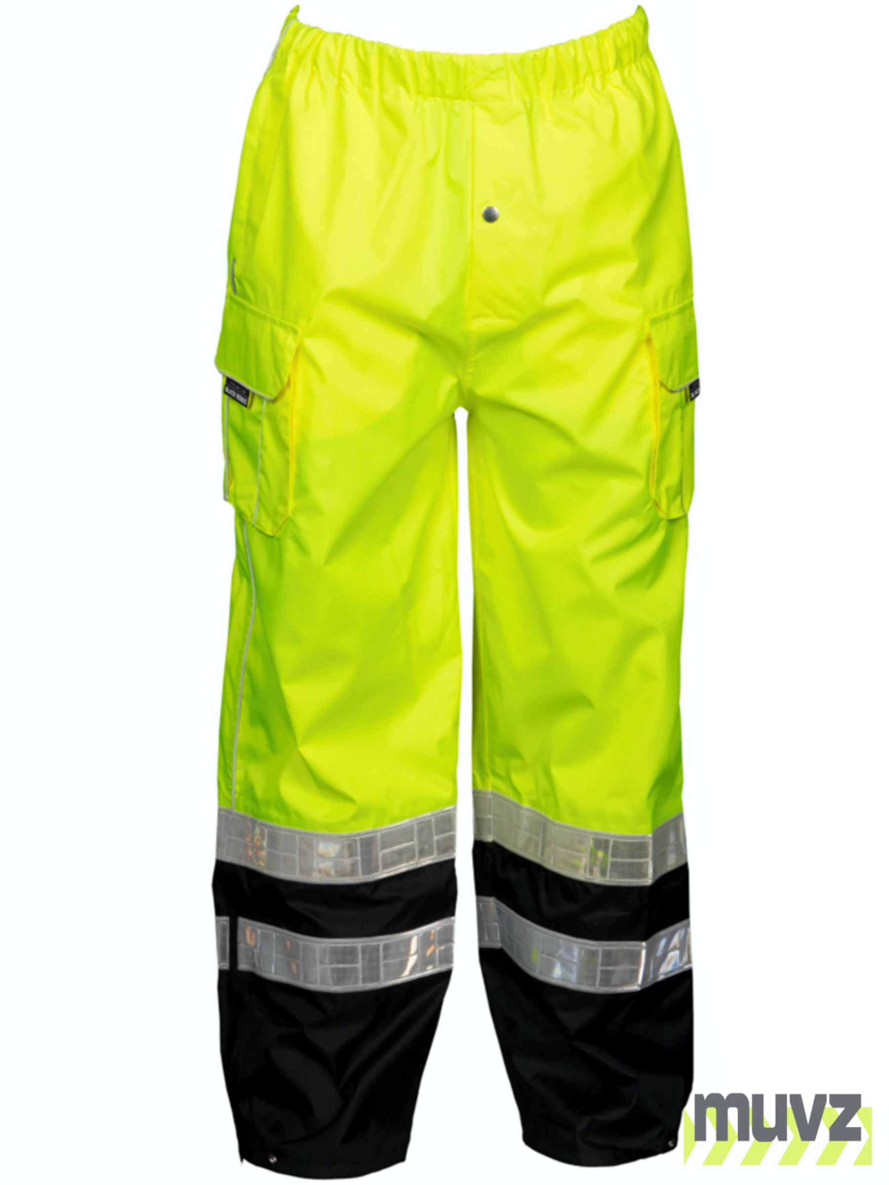 Lime, Premium Black Series, Class E Rainwear Pants, L-XL