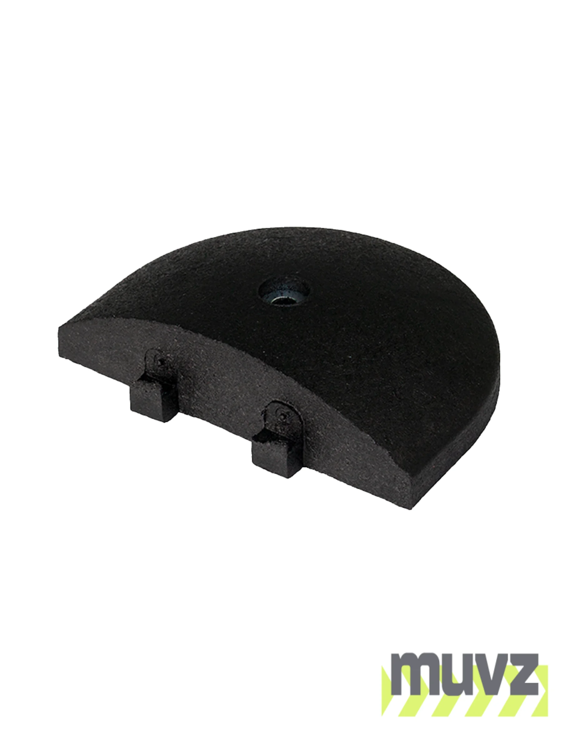 9\" Rounded End Cap for ALLEY-BUMP w/ 5\" Lag and Anchors